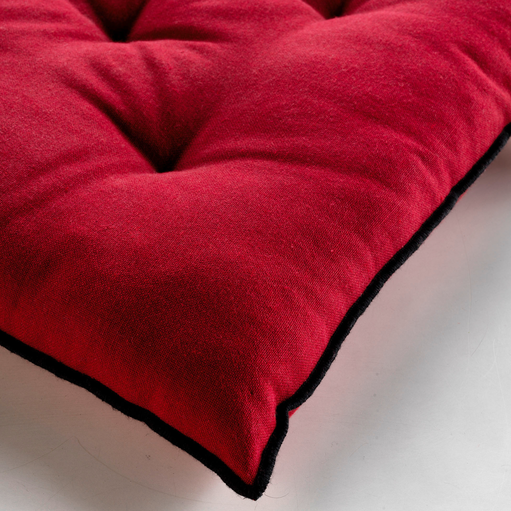 Galette de chaise en coton recyclé et bourdon apparent — vue 3