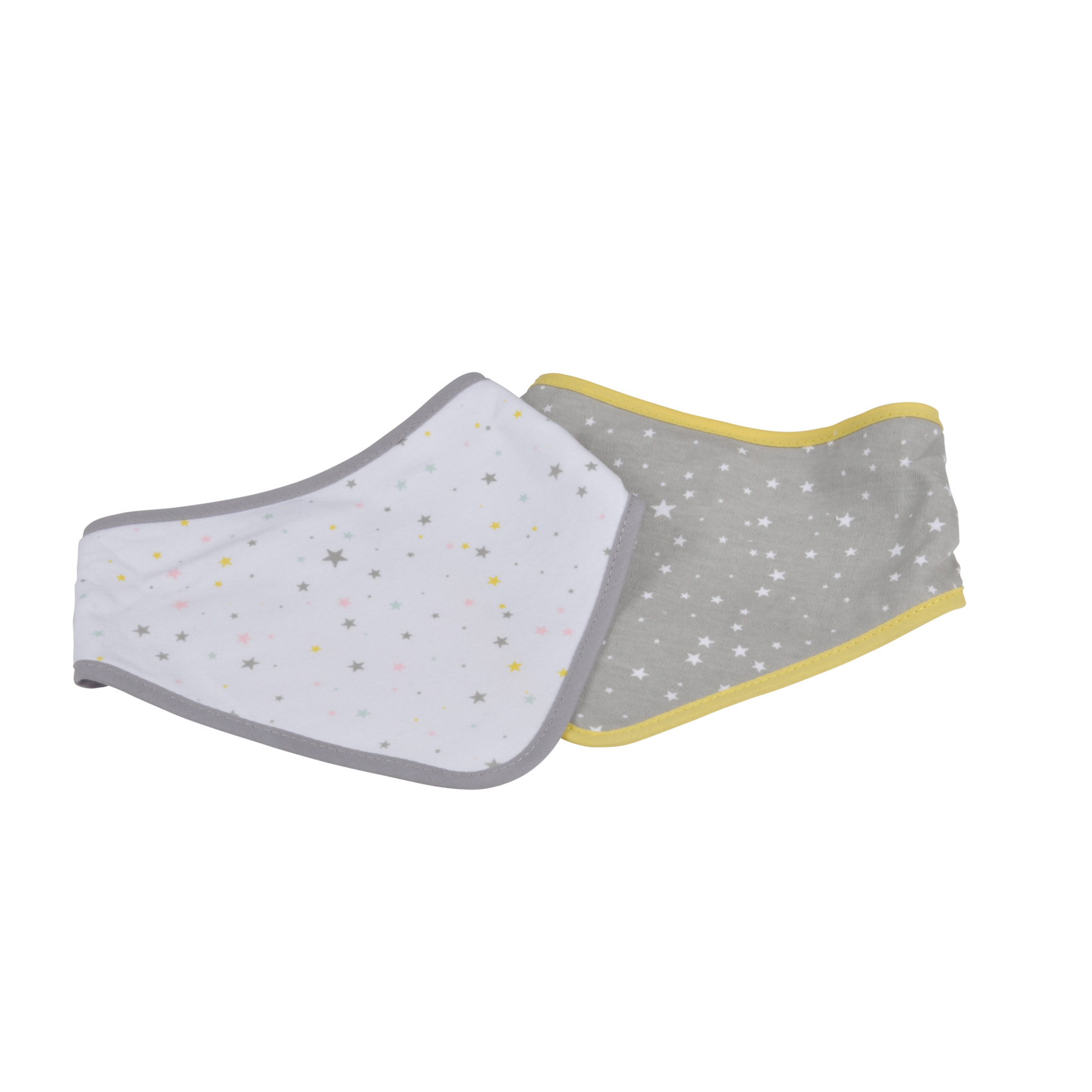 Lot de 2 bavoirs bandana étoiles