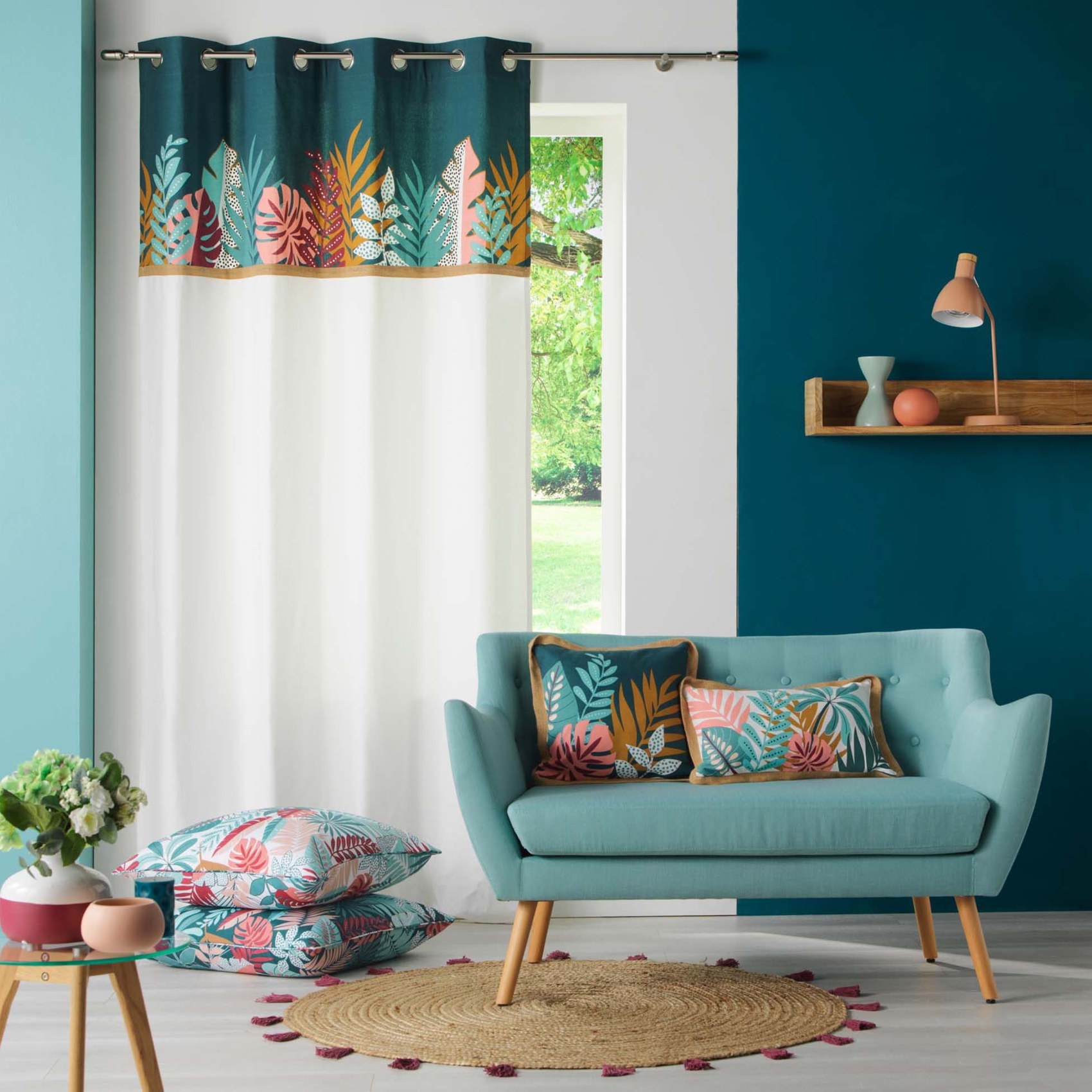 Rideau exotique en coton et jute — vue 4