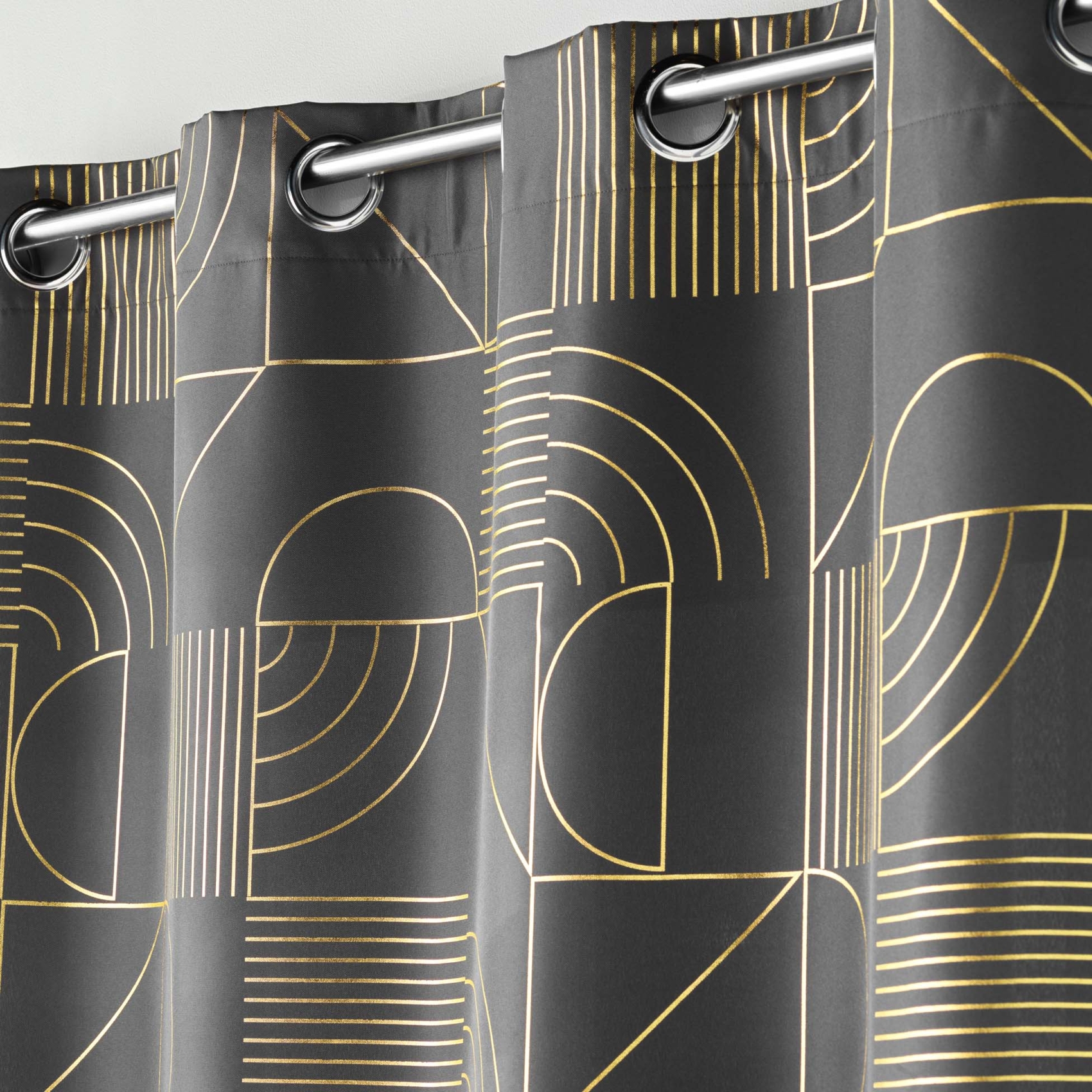 Rideau tamisant à motifs métallisés — vue 4