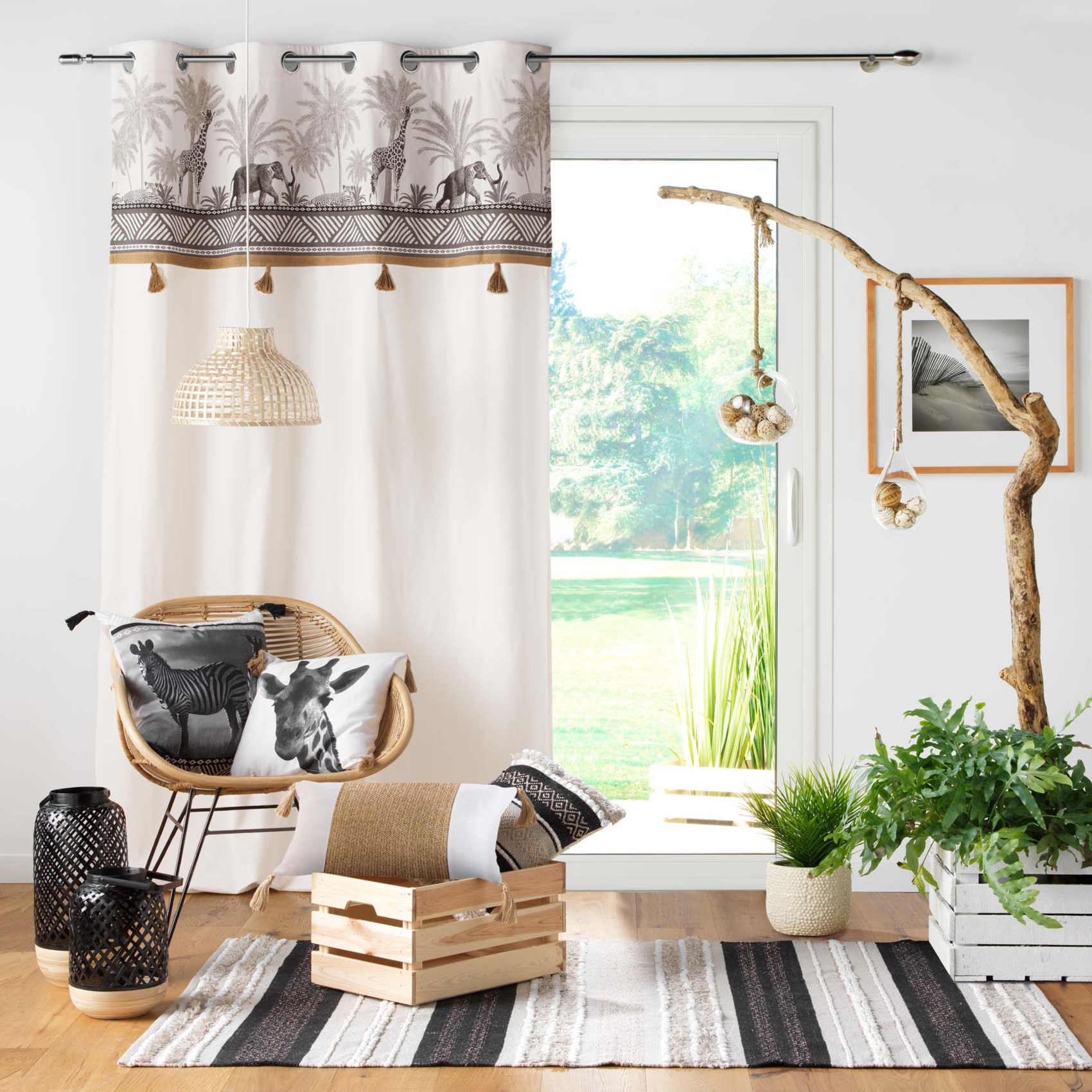 Rideau avec top esprit safari — vue 4