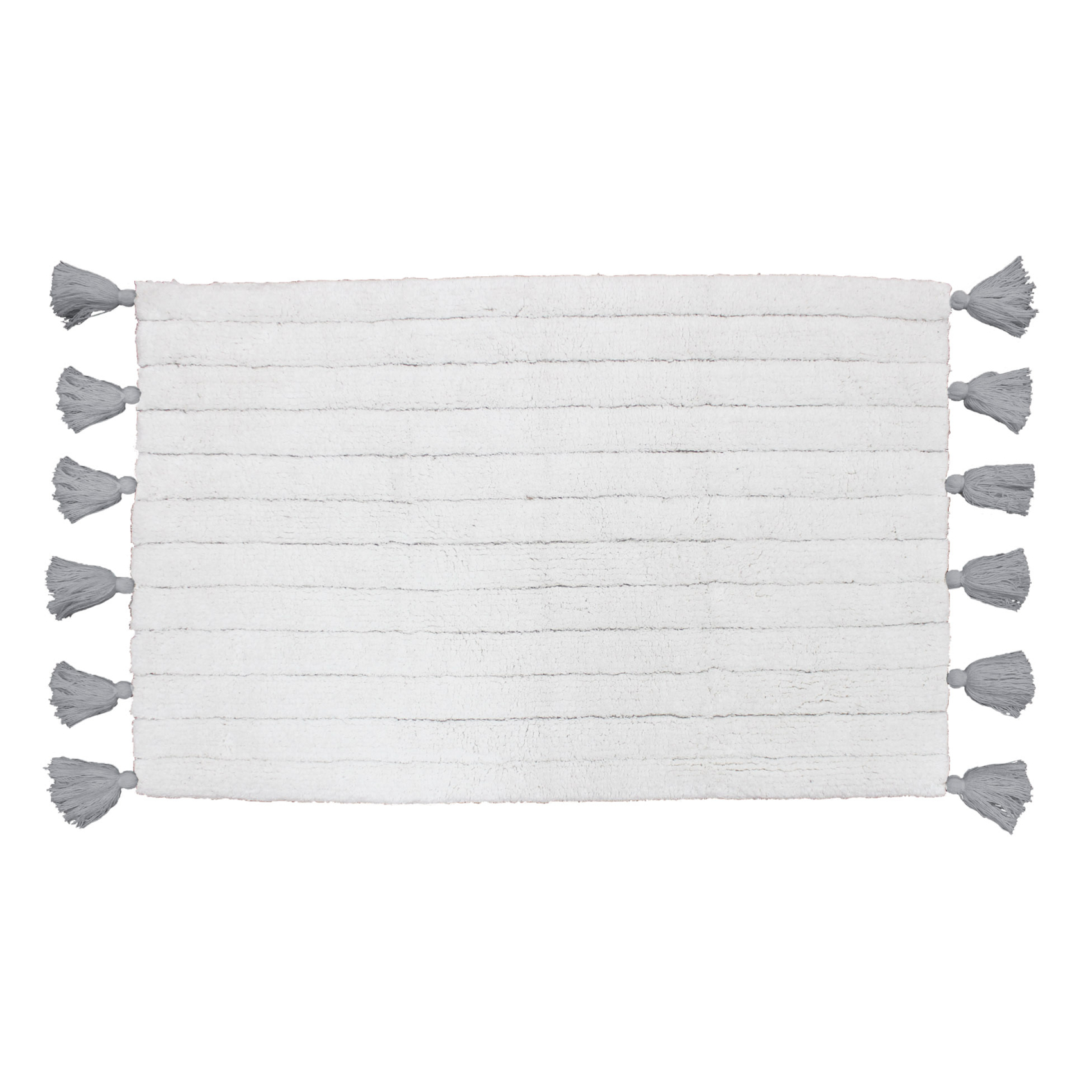 Tapis de bain uni et à pompons — vue 3