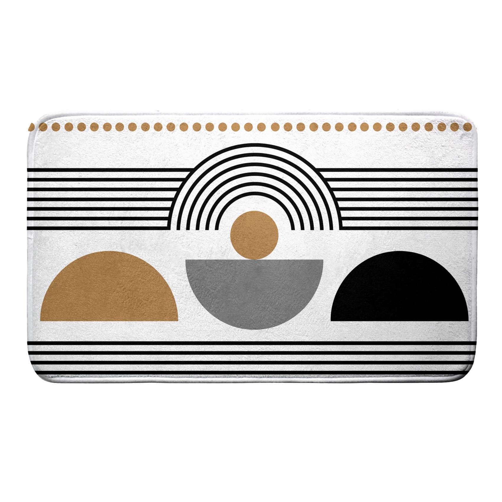 Tapis de bain aux formes géométriques