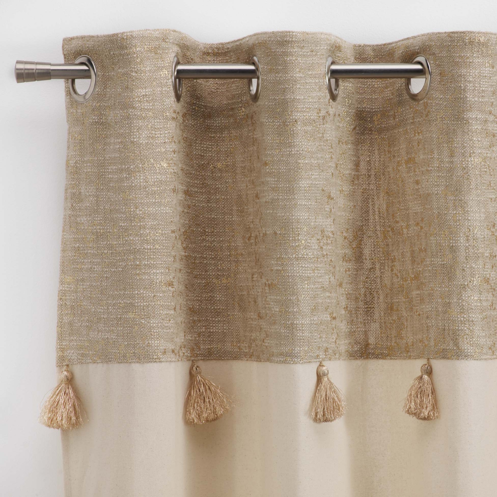 Rideau bohème parement doré ou argenté — vue 4