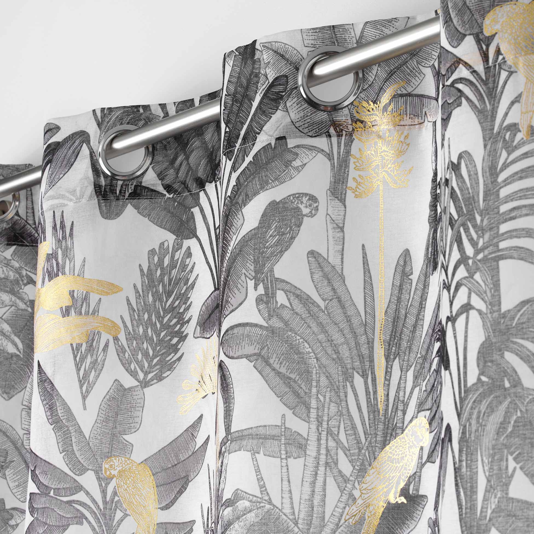 Voilage exotique aux impressions métallisées — vue 3
