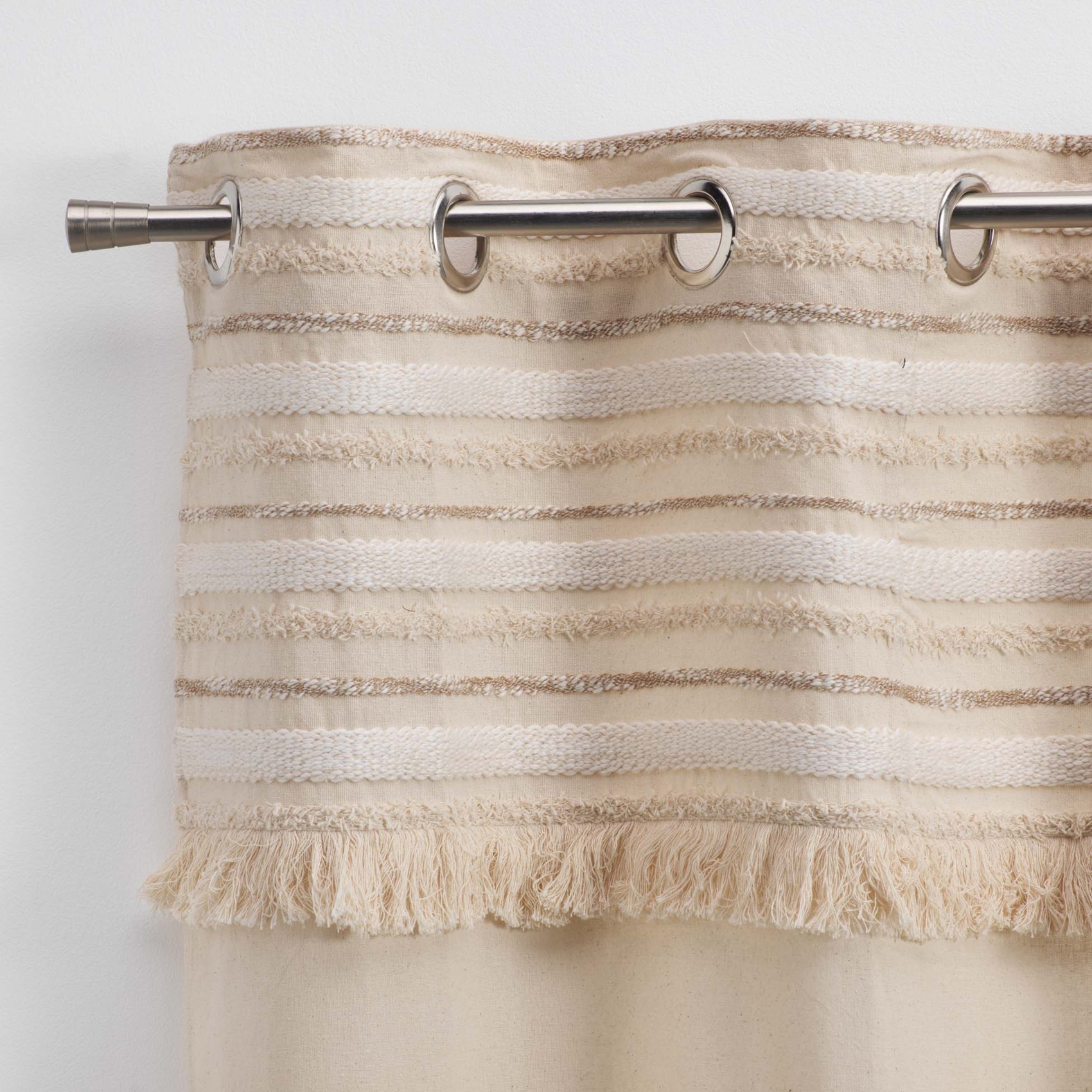 Rideau au top tissé et frangé — vue 3
