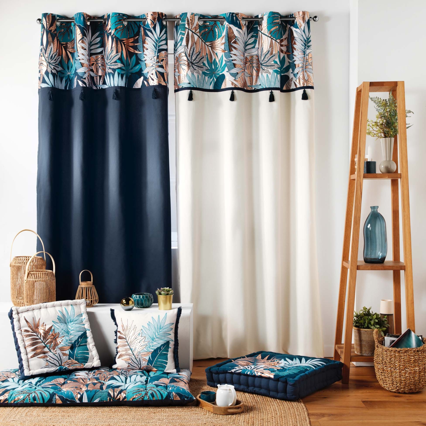 Rideau au top imprimé exotique — vue 4