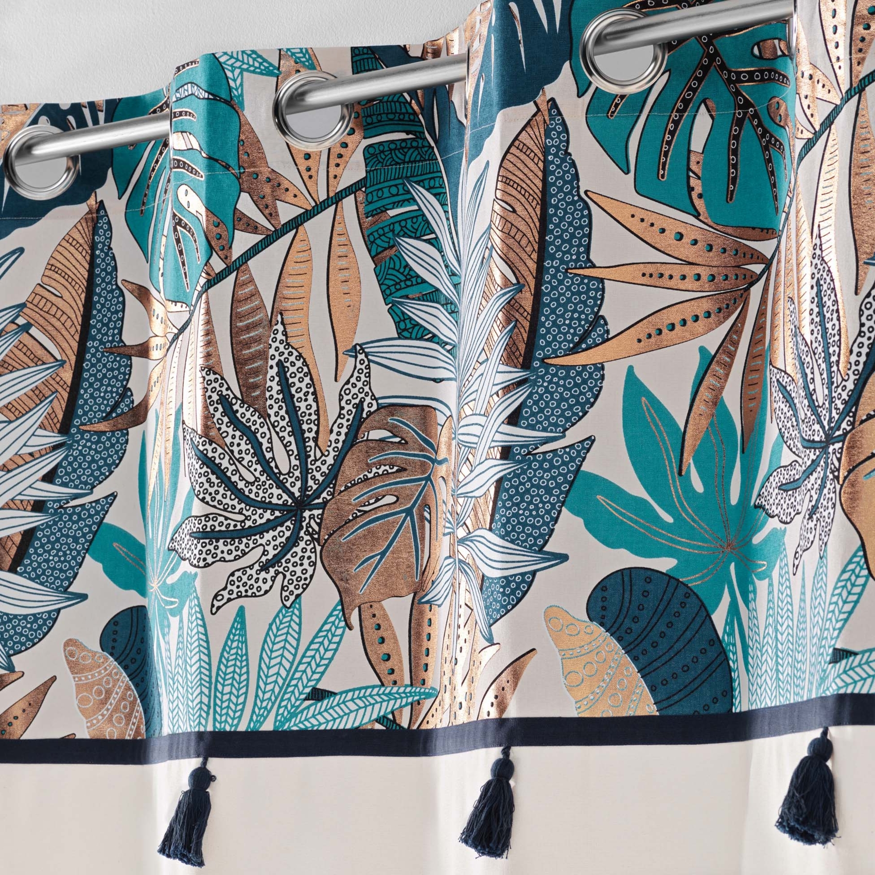 Rideau au top imprimé exotique — vue 3