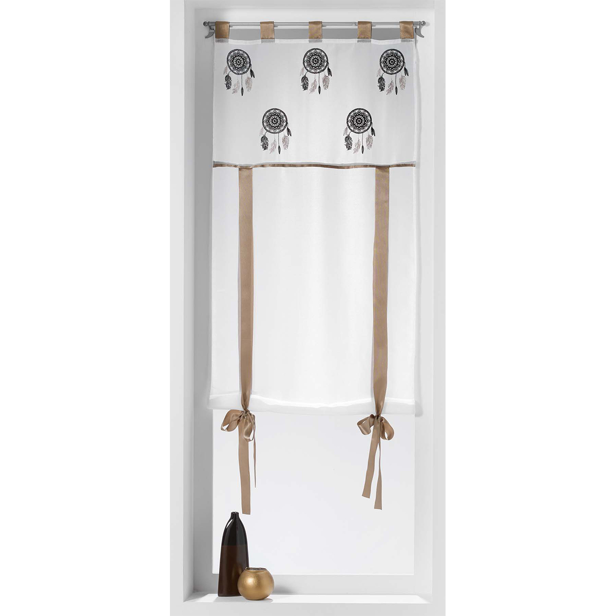 Store relevable brodé attrapes rêve à plumes — vue 3