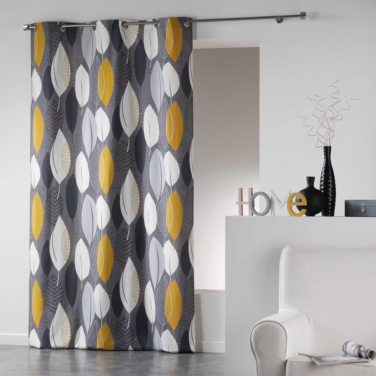 Rideau en Coton Farandole de Feuilles