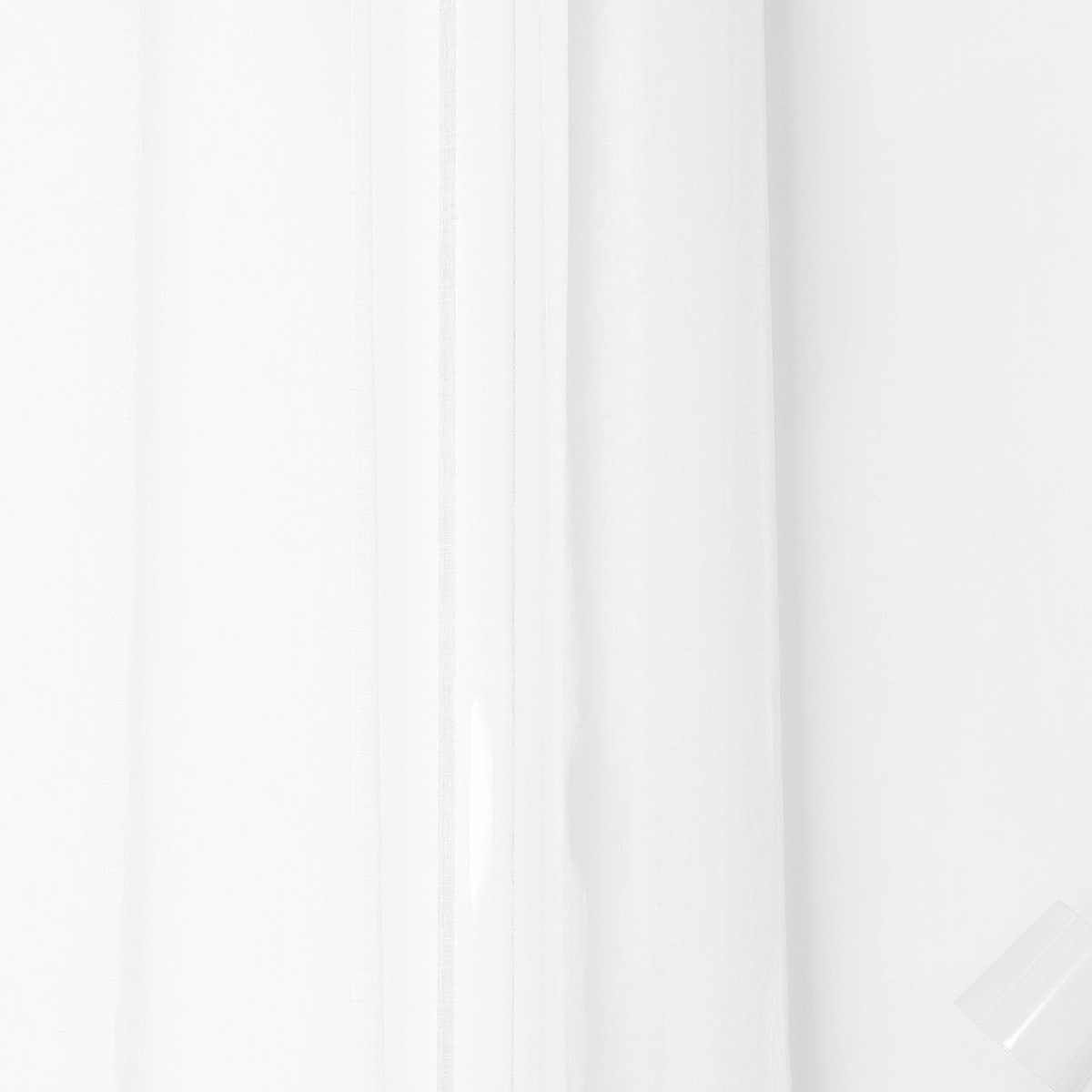 Voilage Chic en voile de lin et galon fronceur — vue 3