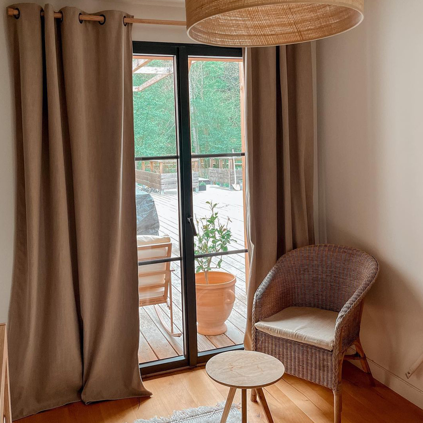 Rideau obscurcissant et isolant à effet tissé — vue 6