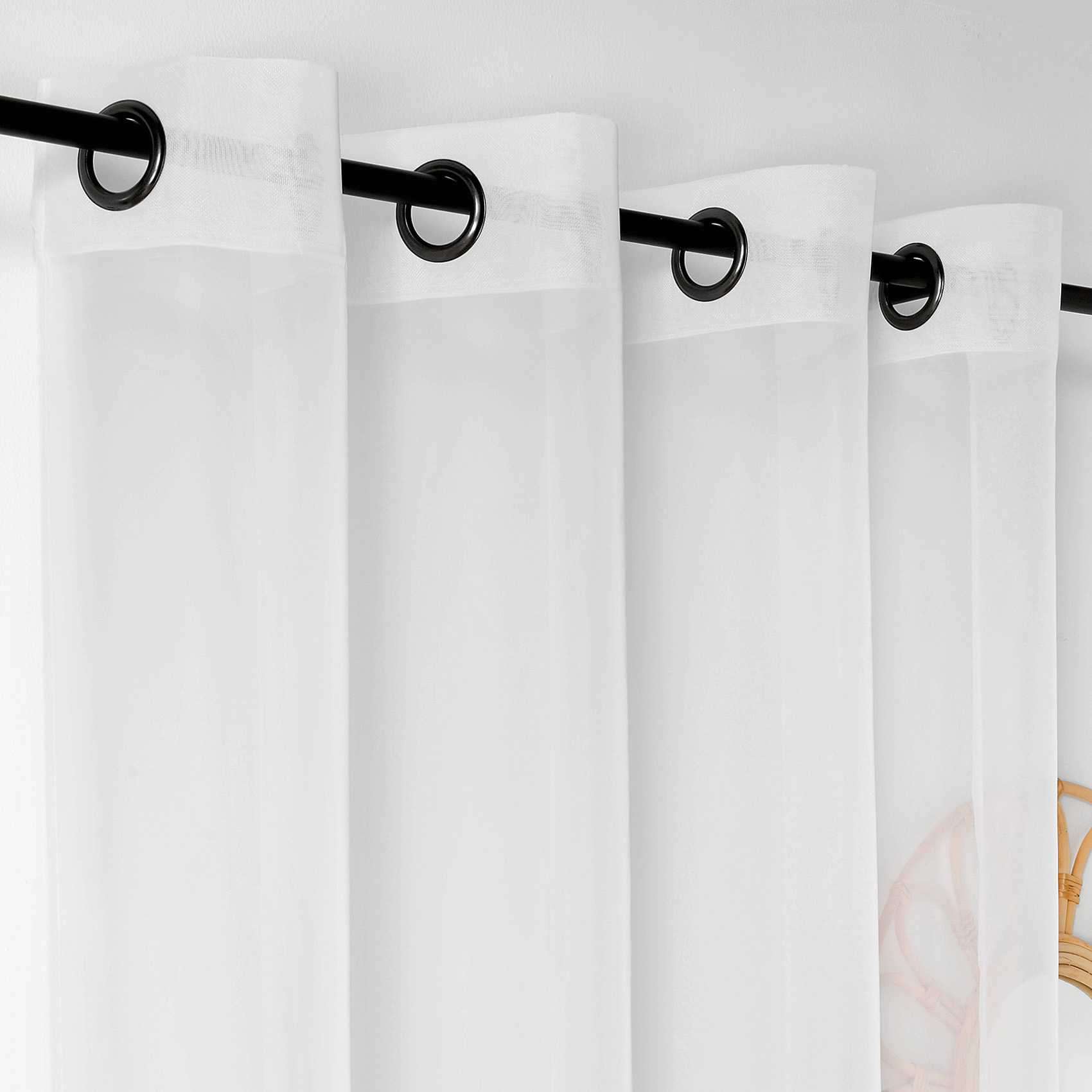 Voilage tamisant uni et doux — vue 3