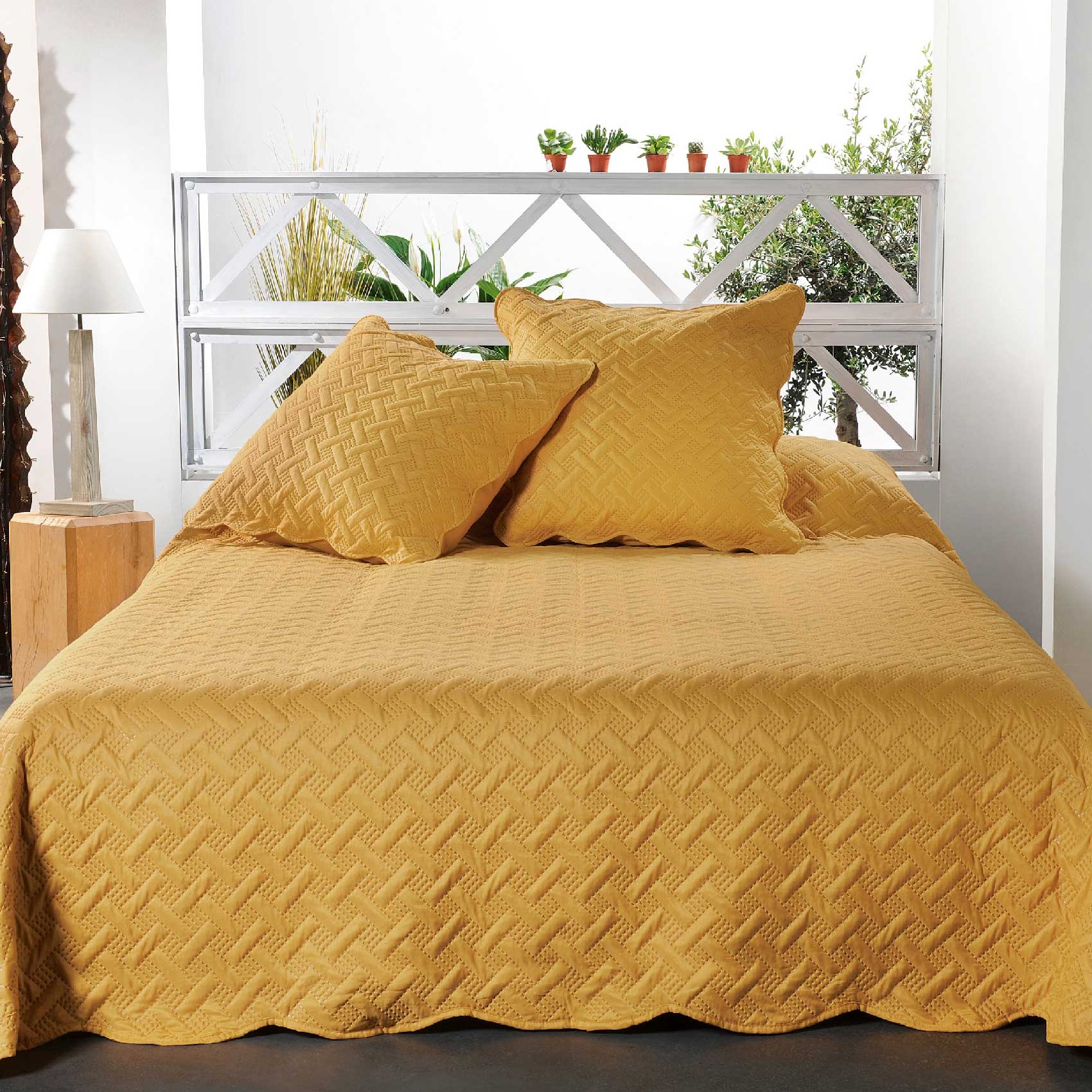 Couverture molletonné surpiquage graphique — vue 5