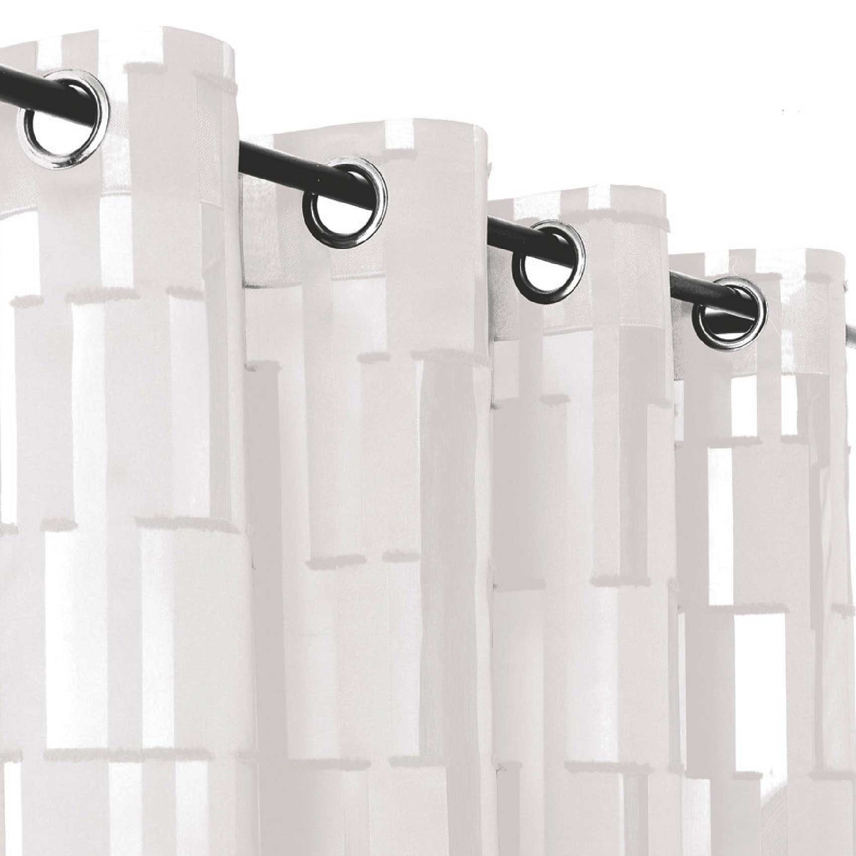 Voilage tamisant transparent et graphique — vue 3