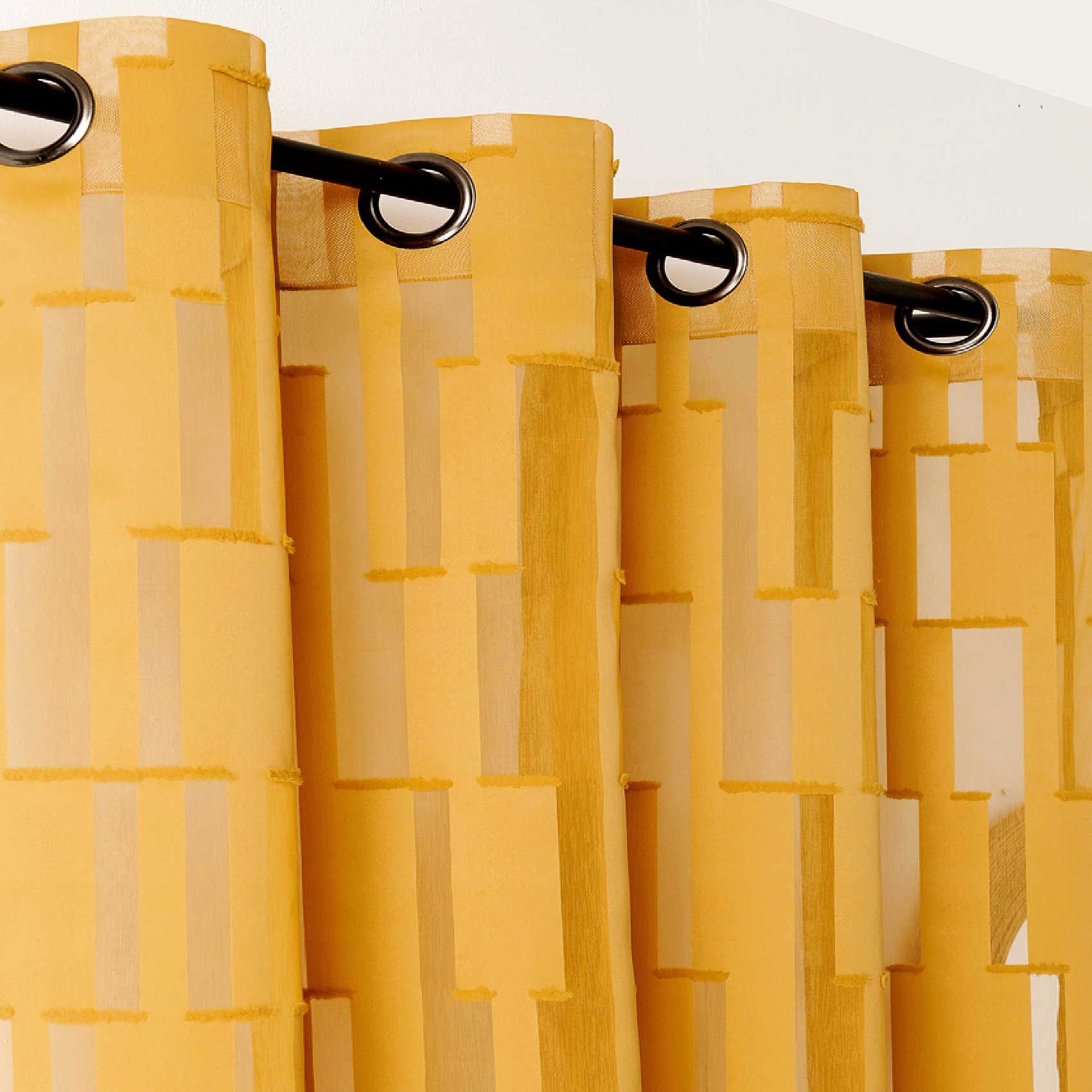 Voilage tamisant transparent et graphique — vue 6