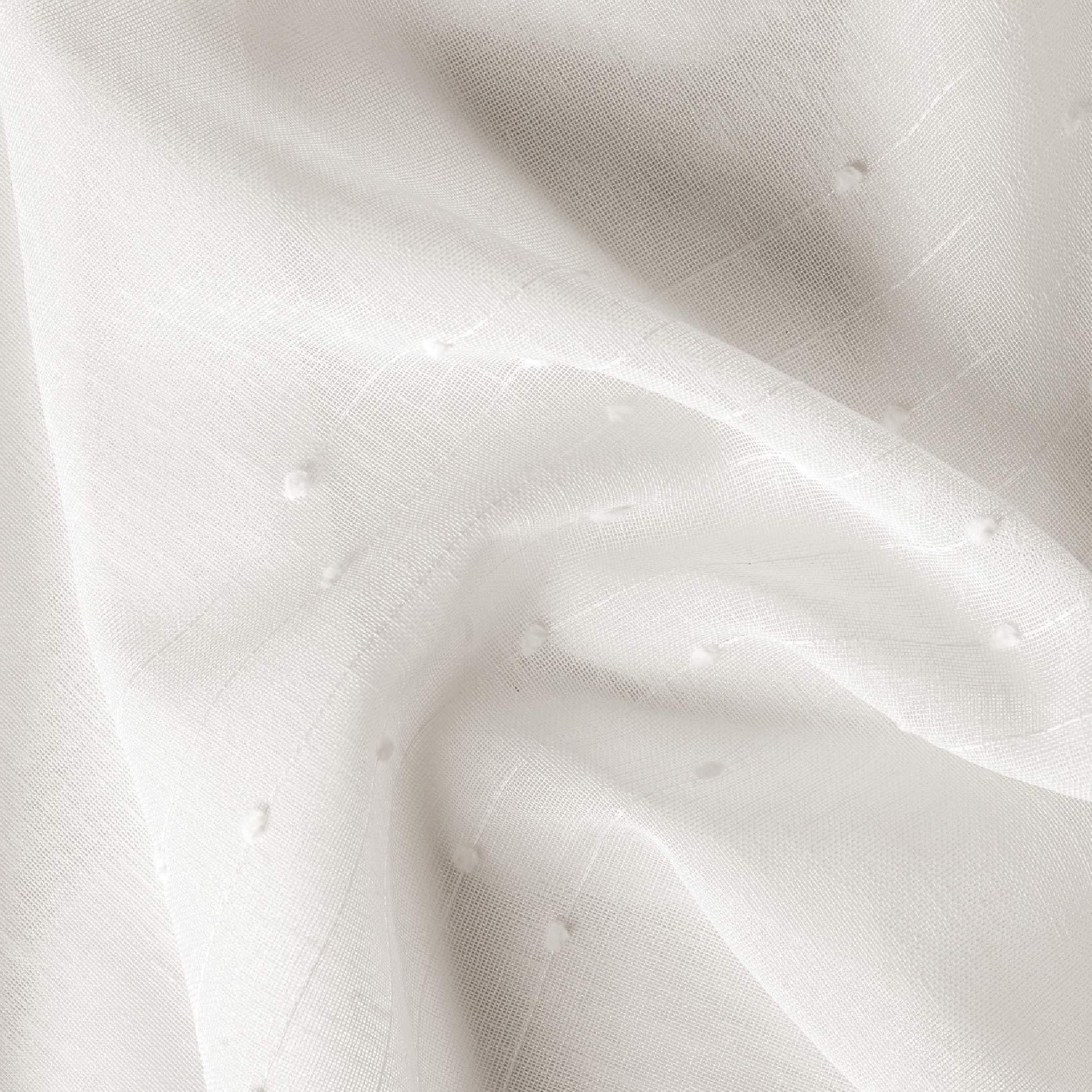 Tissu plombé à fines rayures et pompons — vue 3