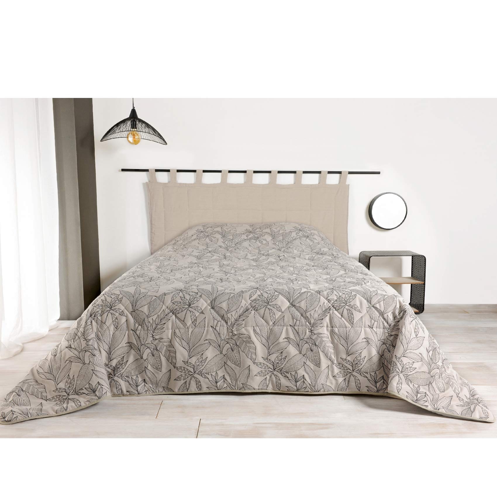 Jeté de lit aux feuilles stylisées — vue 5