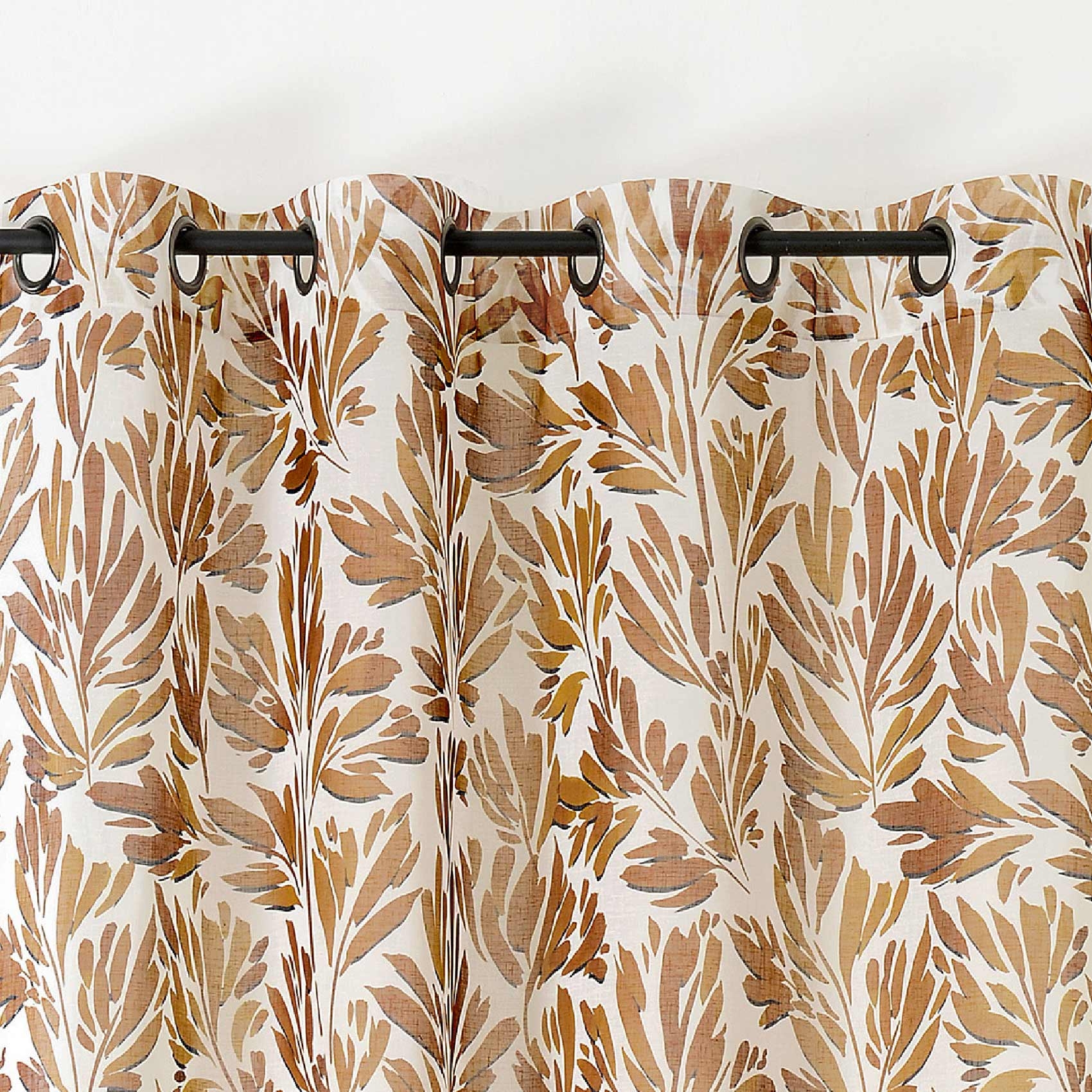 Rideau tamisant aux feuillages aquarellés — vue 3