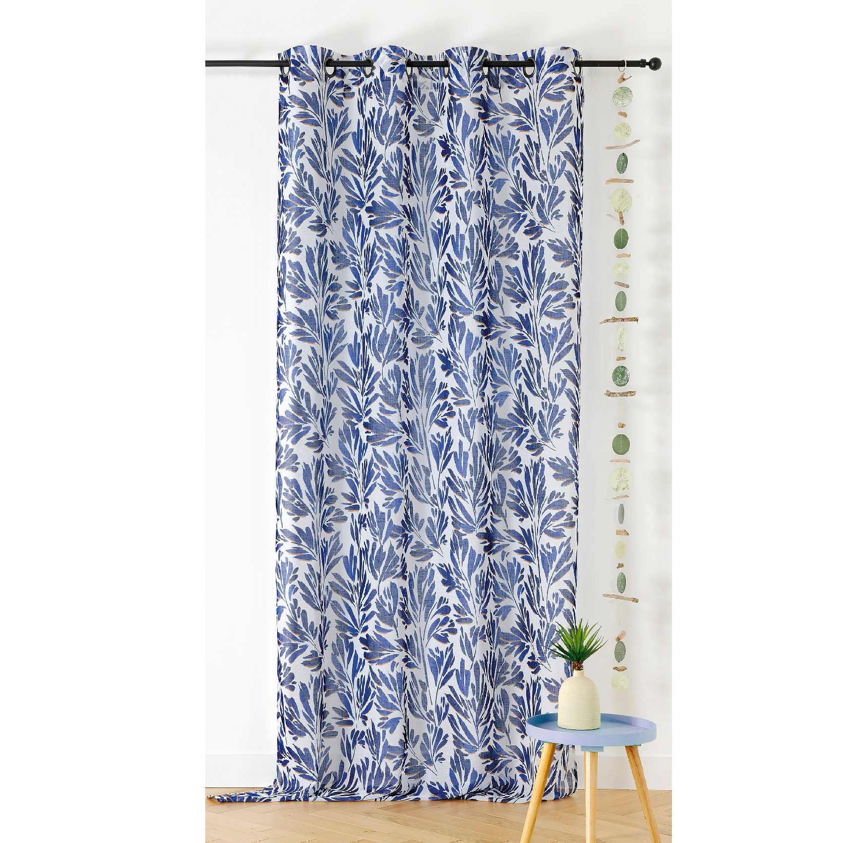 Rideau tamisant aux feuillages aquarellés — vue 5