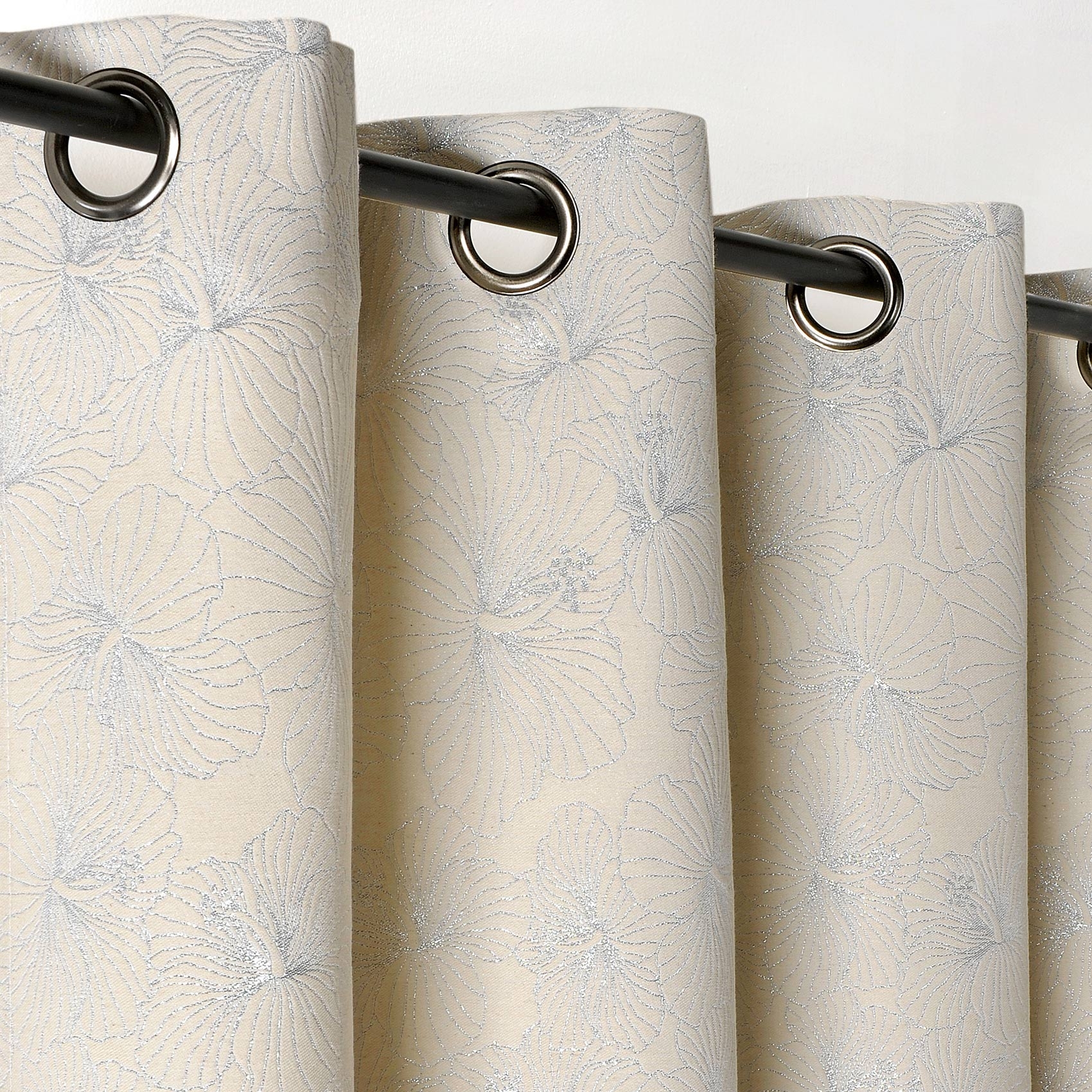 Rideau tamisant aux fleurs d'hibiscus — vue 3