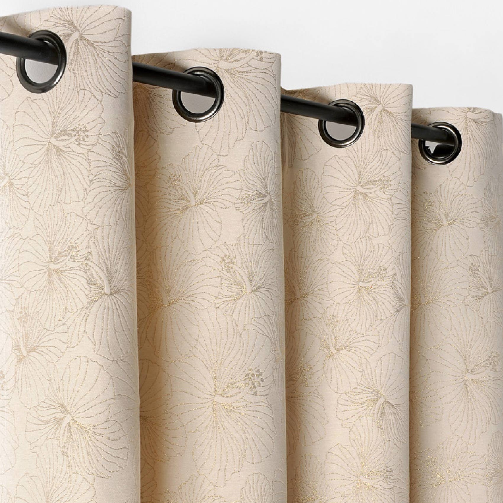 Rideau tamisant aux fleurs d'hibiscus — vue 6