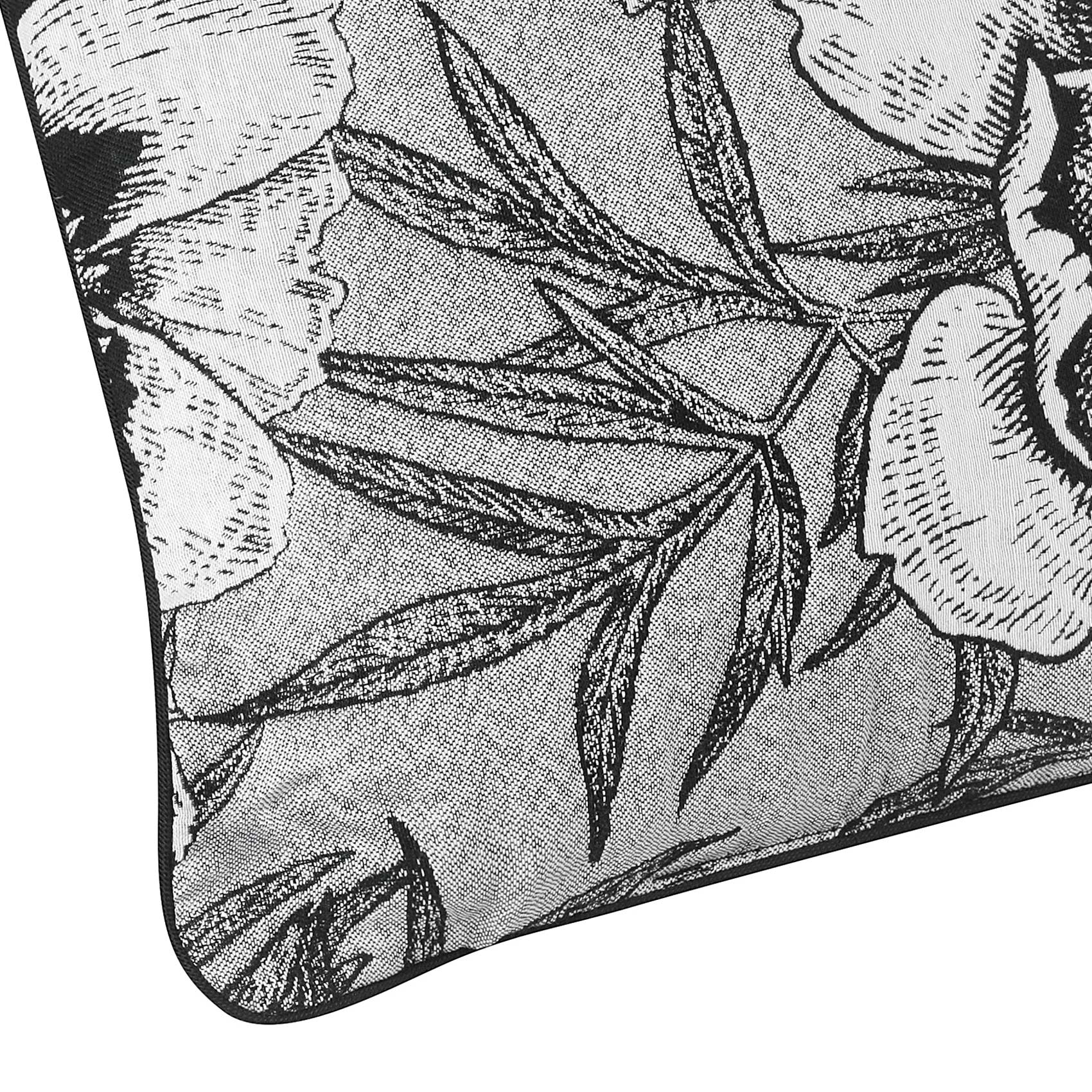 Coussin passepoilé aux impressions florales — vue 3