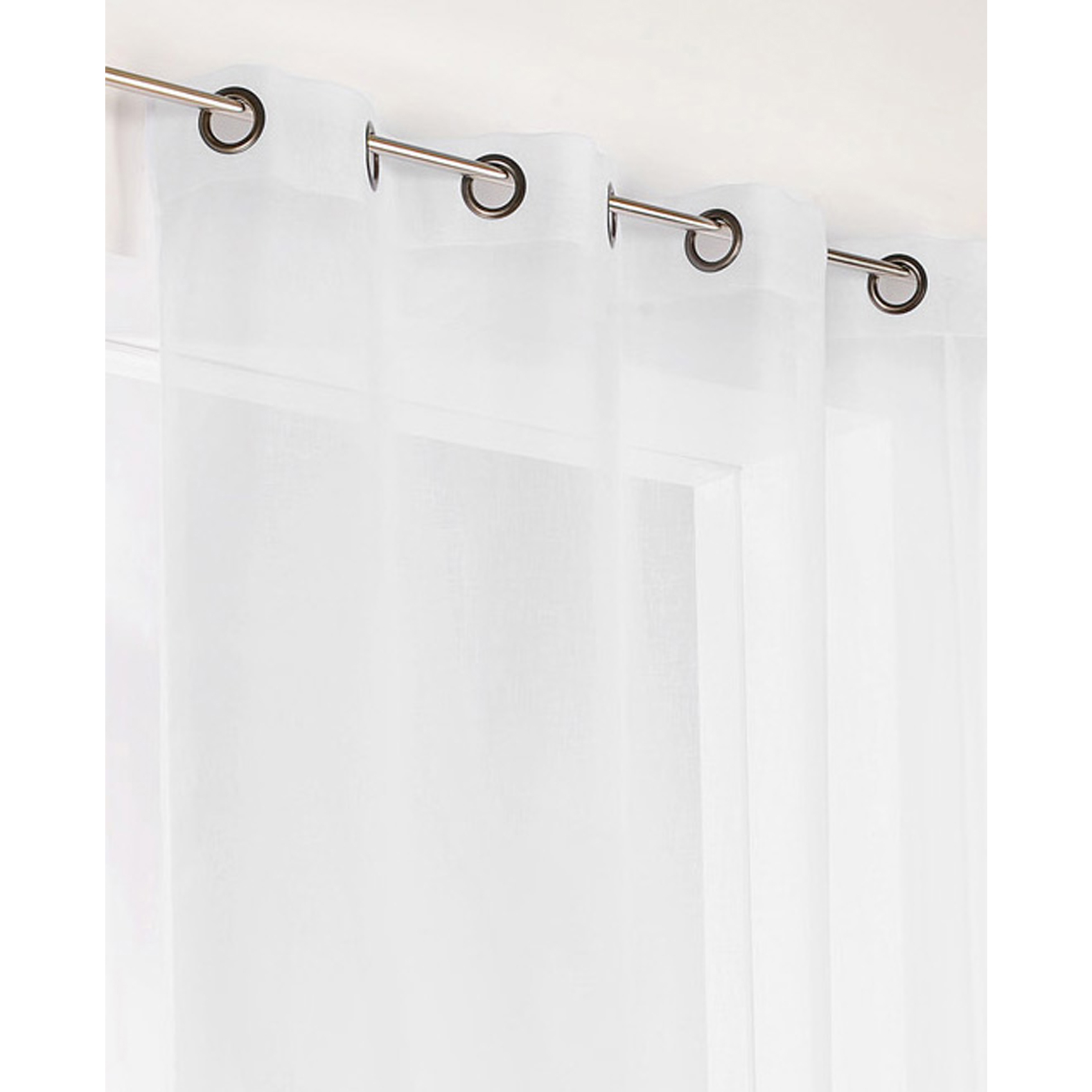 Voilage uni à l'aspect lin — vue 3