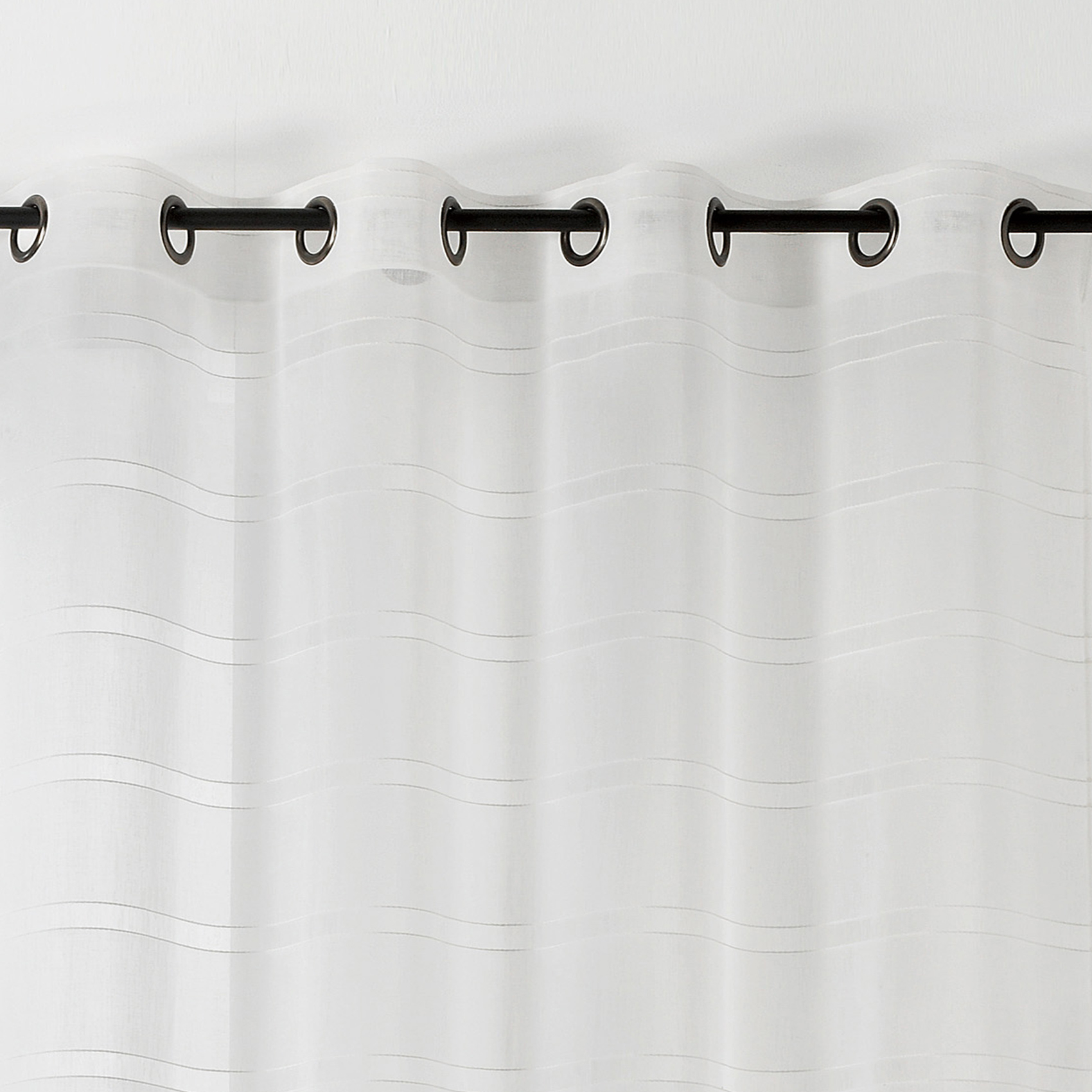 Voilage rayé et tamisant Cordelette — vue 3