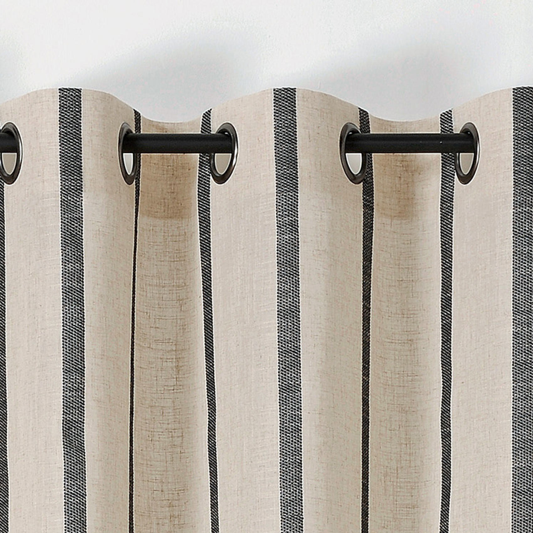 Rideau Voilage rayé poly-lin — vue 3