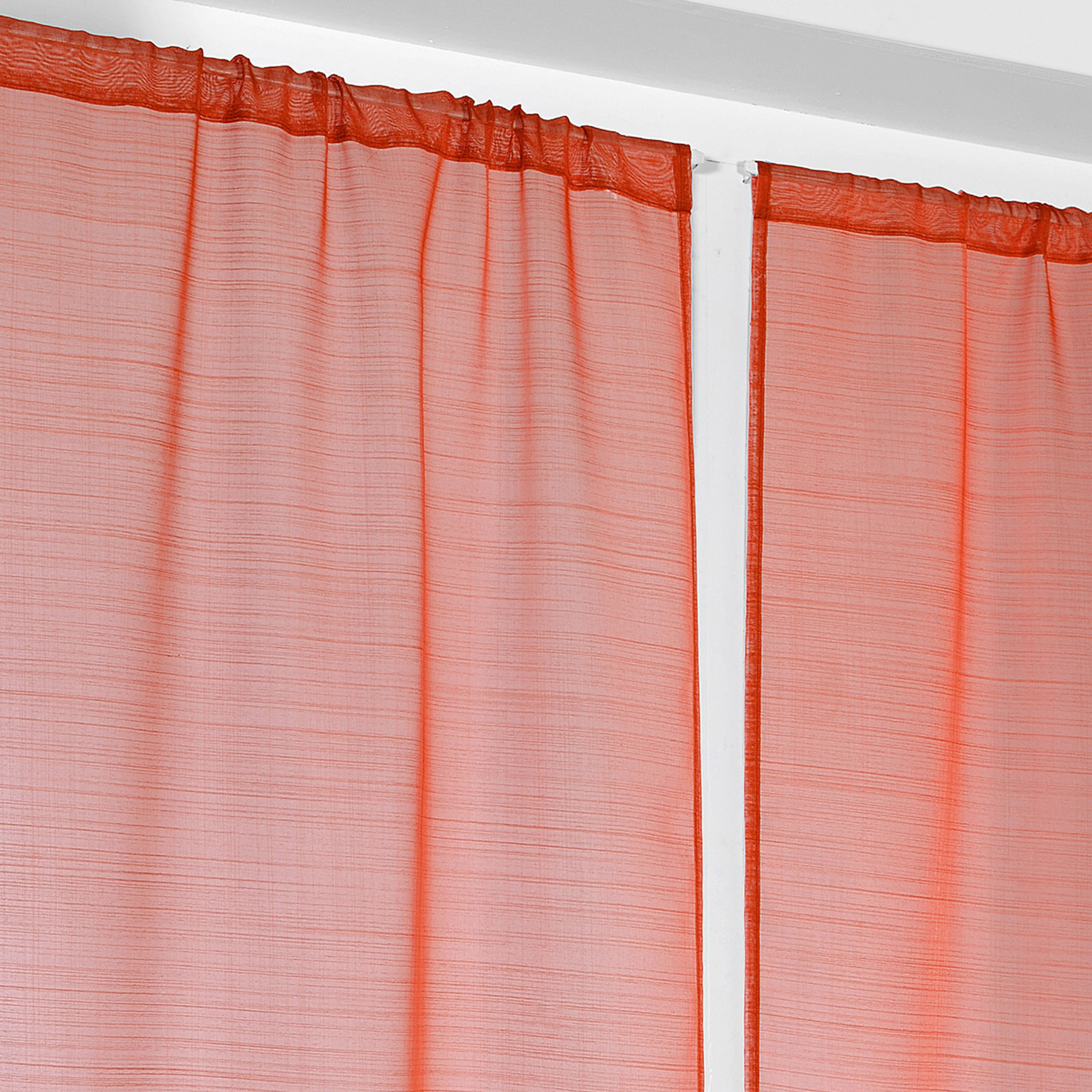 Paire de petits voilages droits en étamine givrée — vue 3