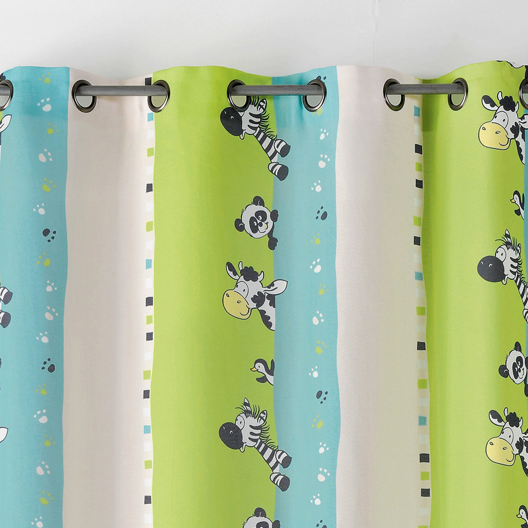 Rideau pour enfant à imprimés zèbre — vue 3