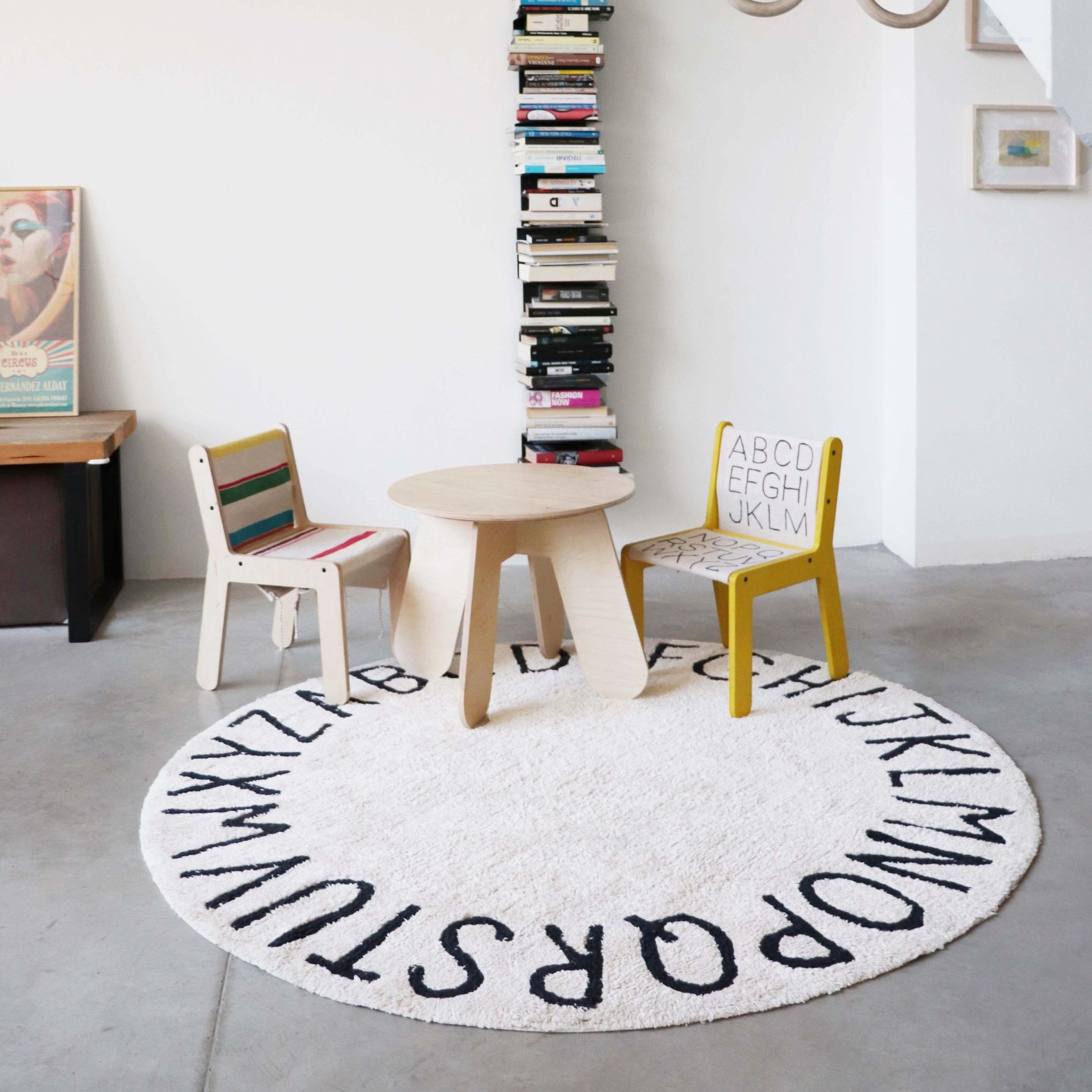 Tapis lavable rond ABC — vue 4