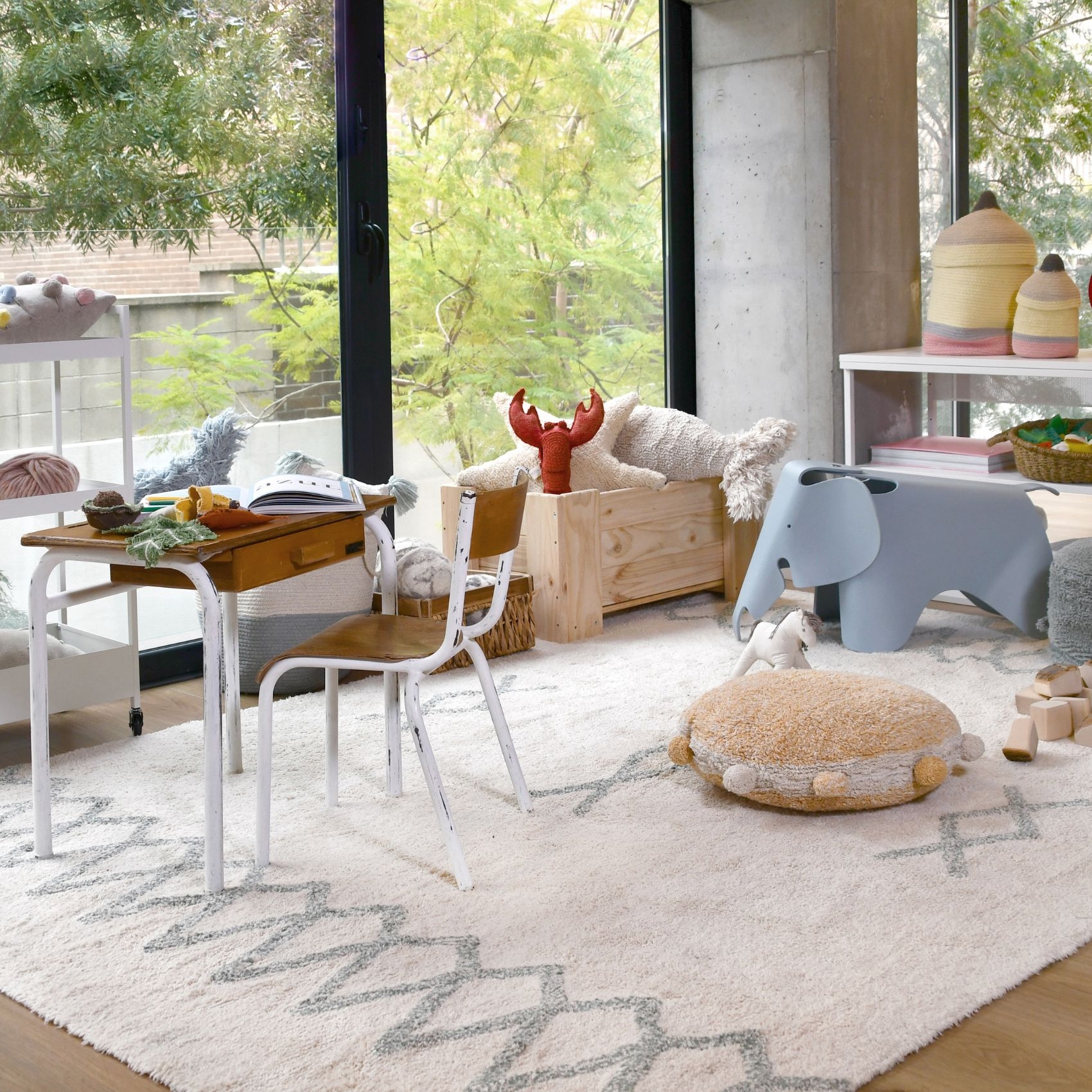 Tapis atlas natural bleu vintage — vue 4