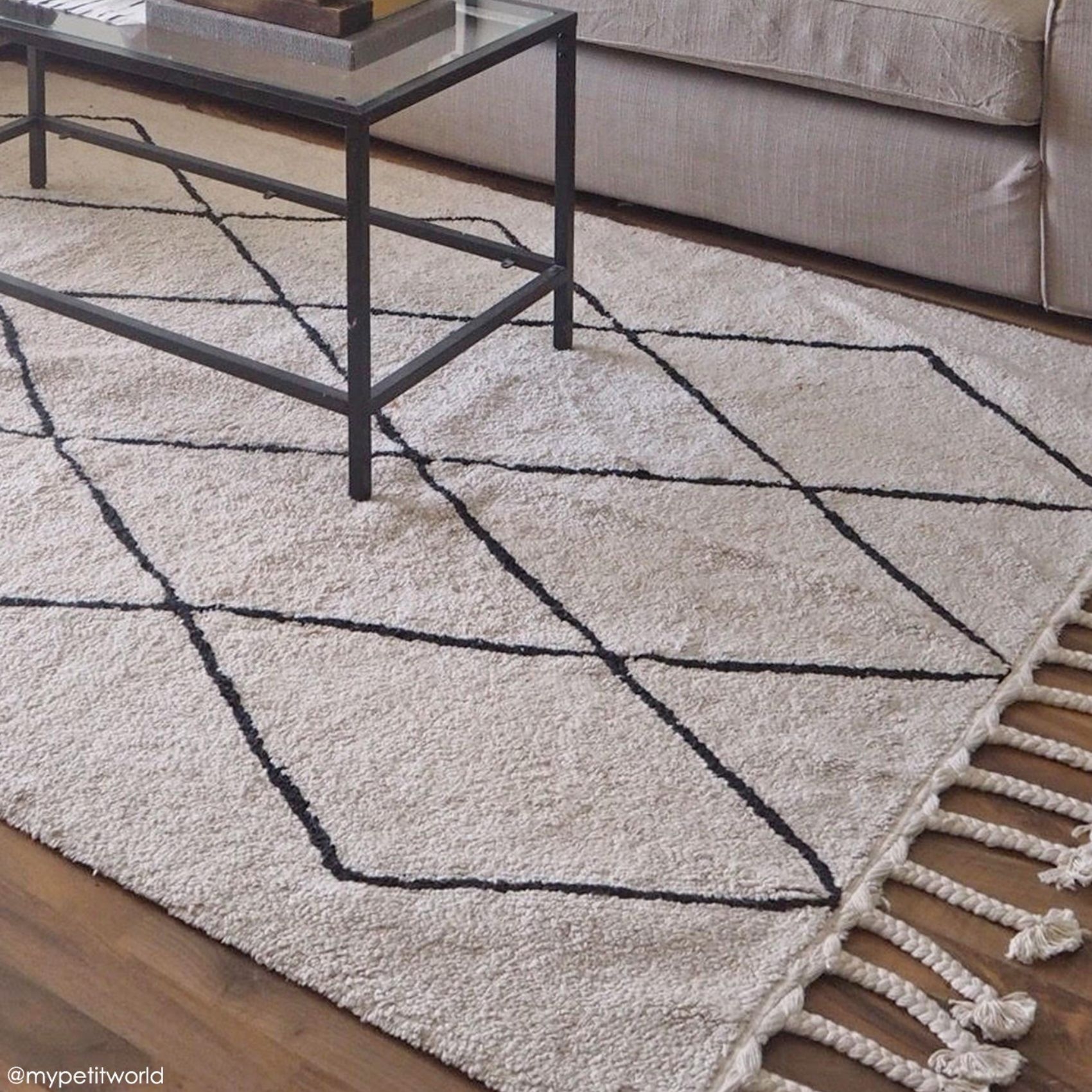 Tapis lavable bereber beige — vue 6