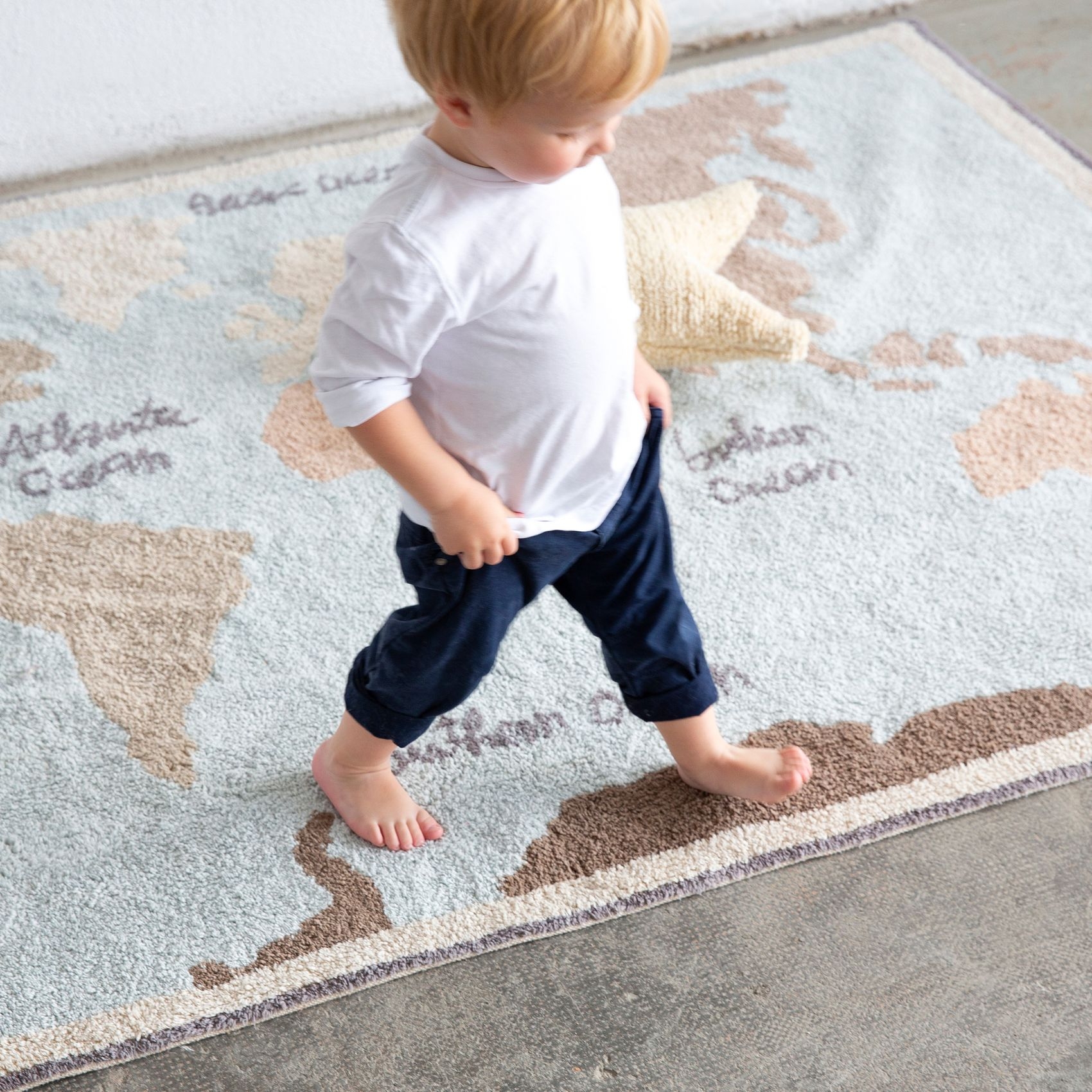 Tapis lavable carte vintage — vue 4