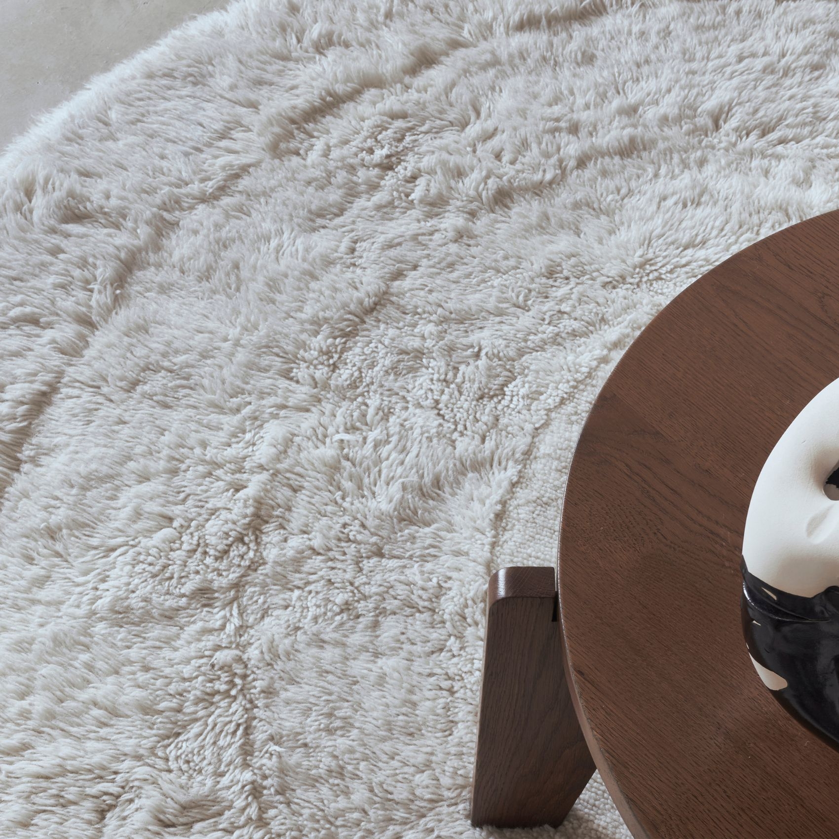 Tapis rond lavable en laine cercle arctique — vue 4