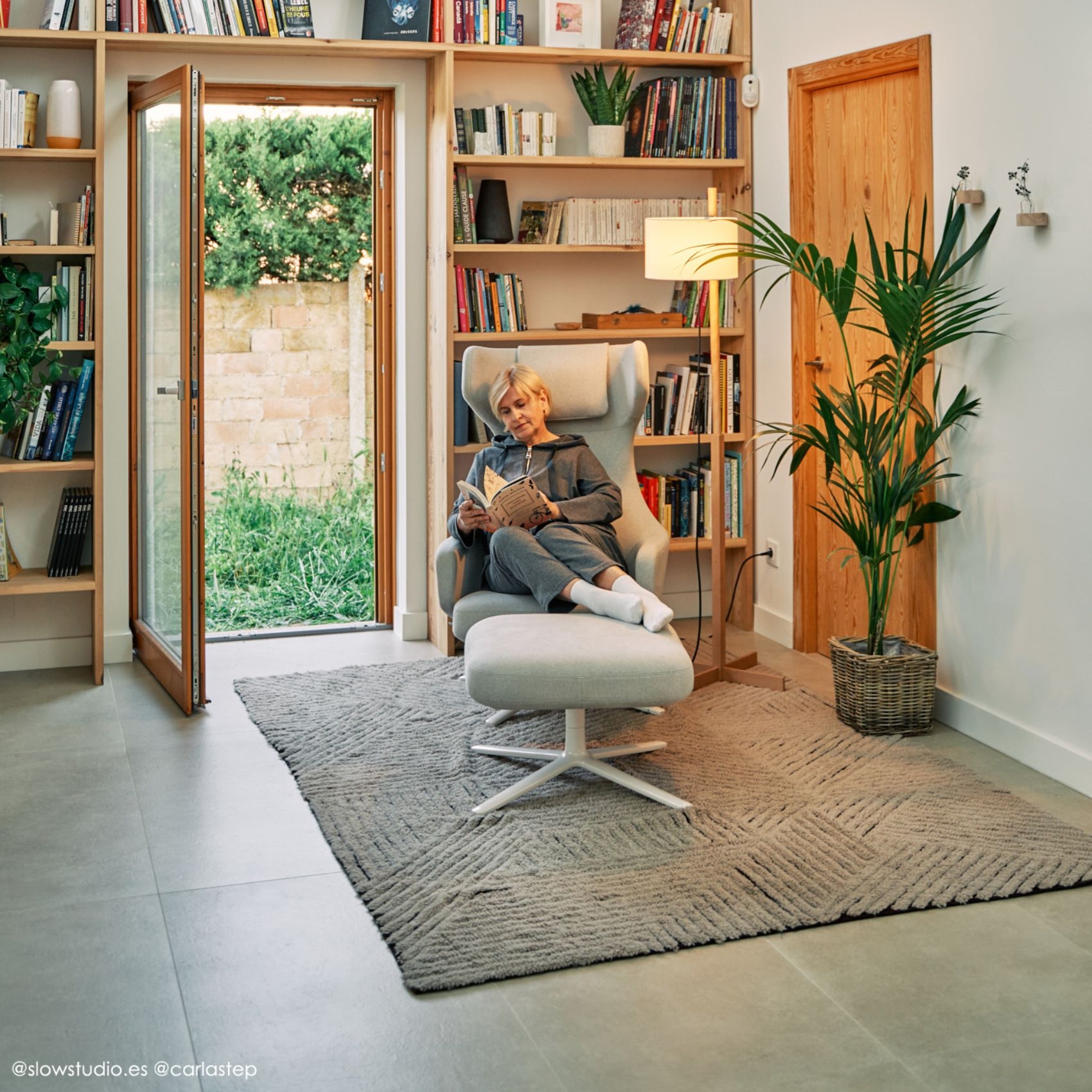 Tapis lavable en laine café doré — vue 3