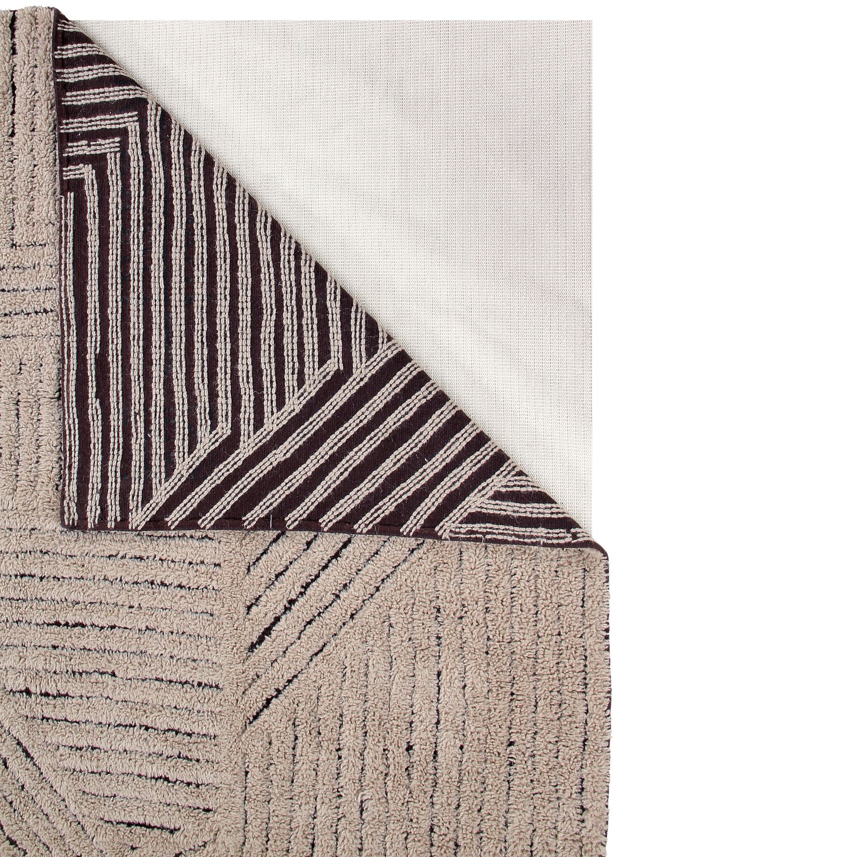 Tapis lavable en laine café doré — vue 5