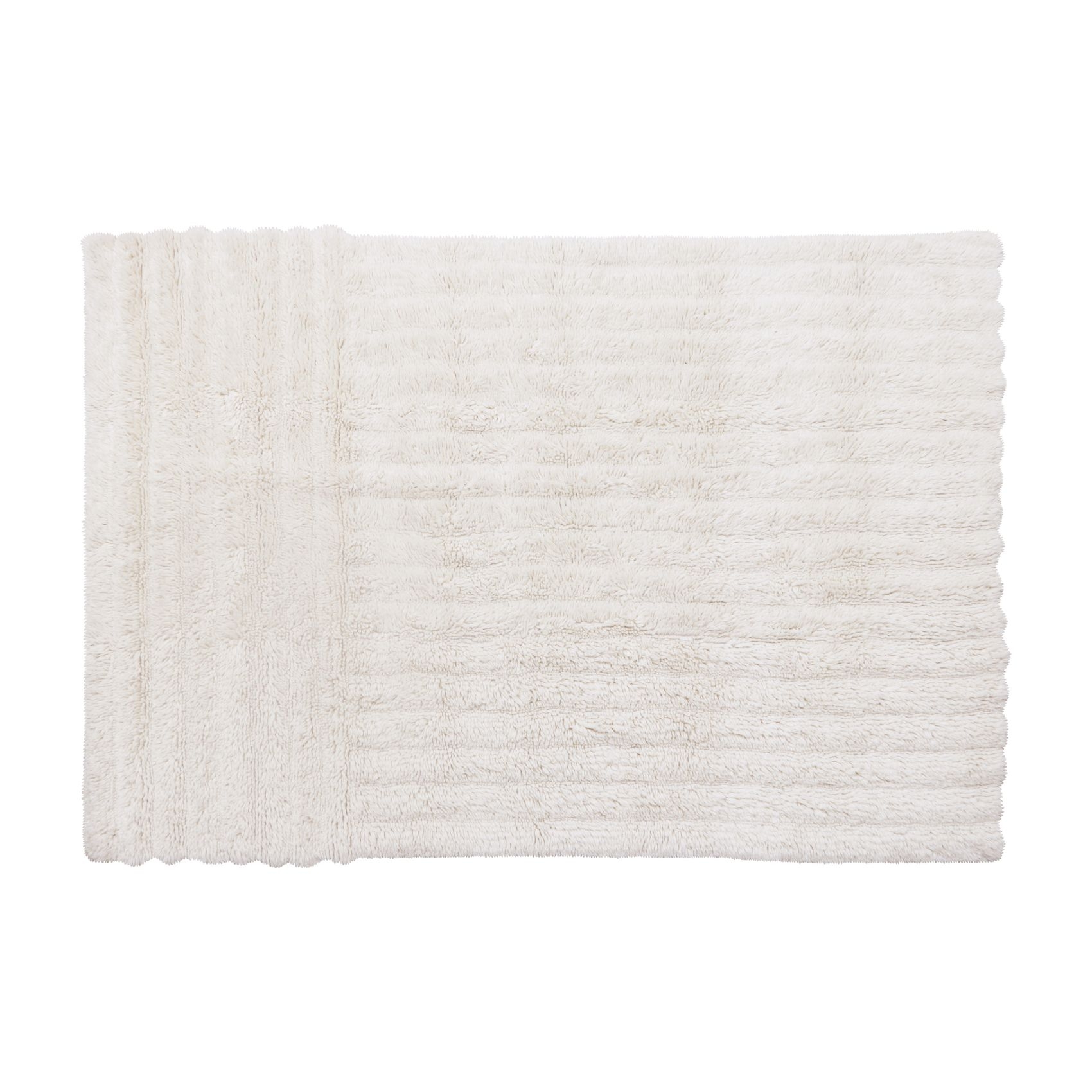Tapis lavable en laine dunes - mouton blanc