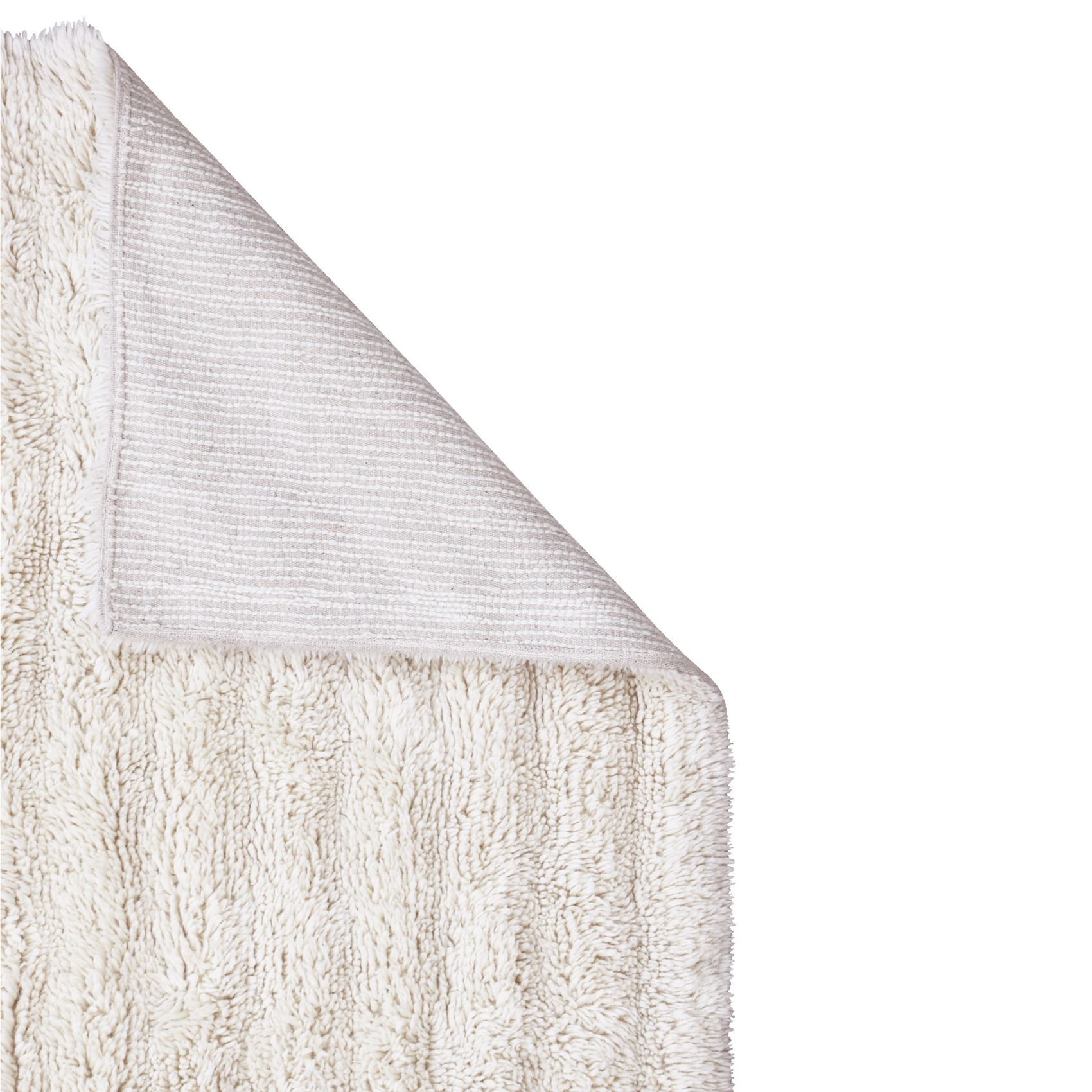 Tapis lavable en laine dunes - mouton blanc — vue 4