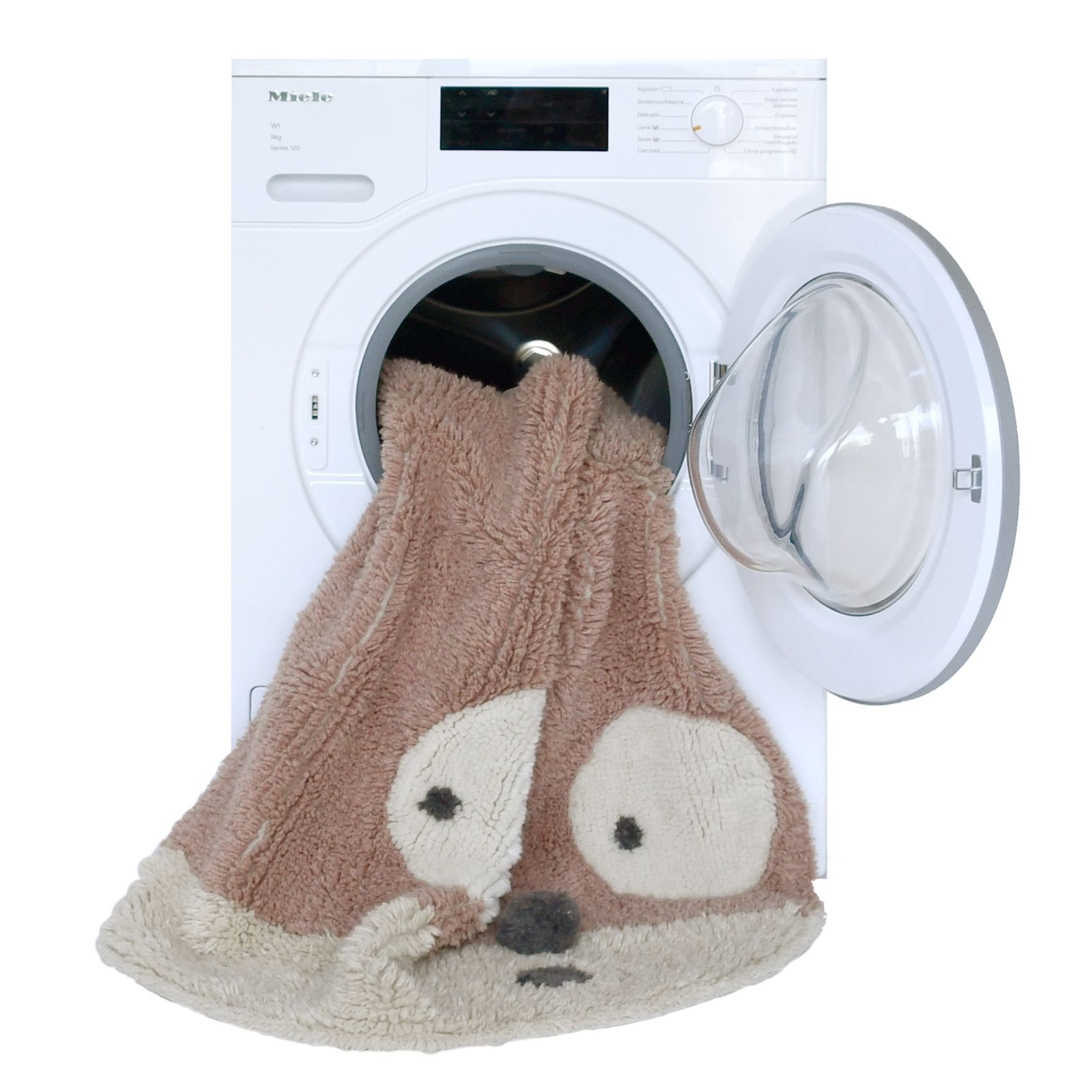 Tapis lavable en laine mademoiselle souris — vue 3