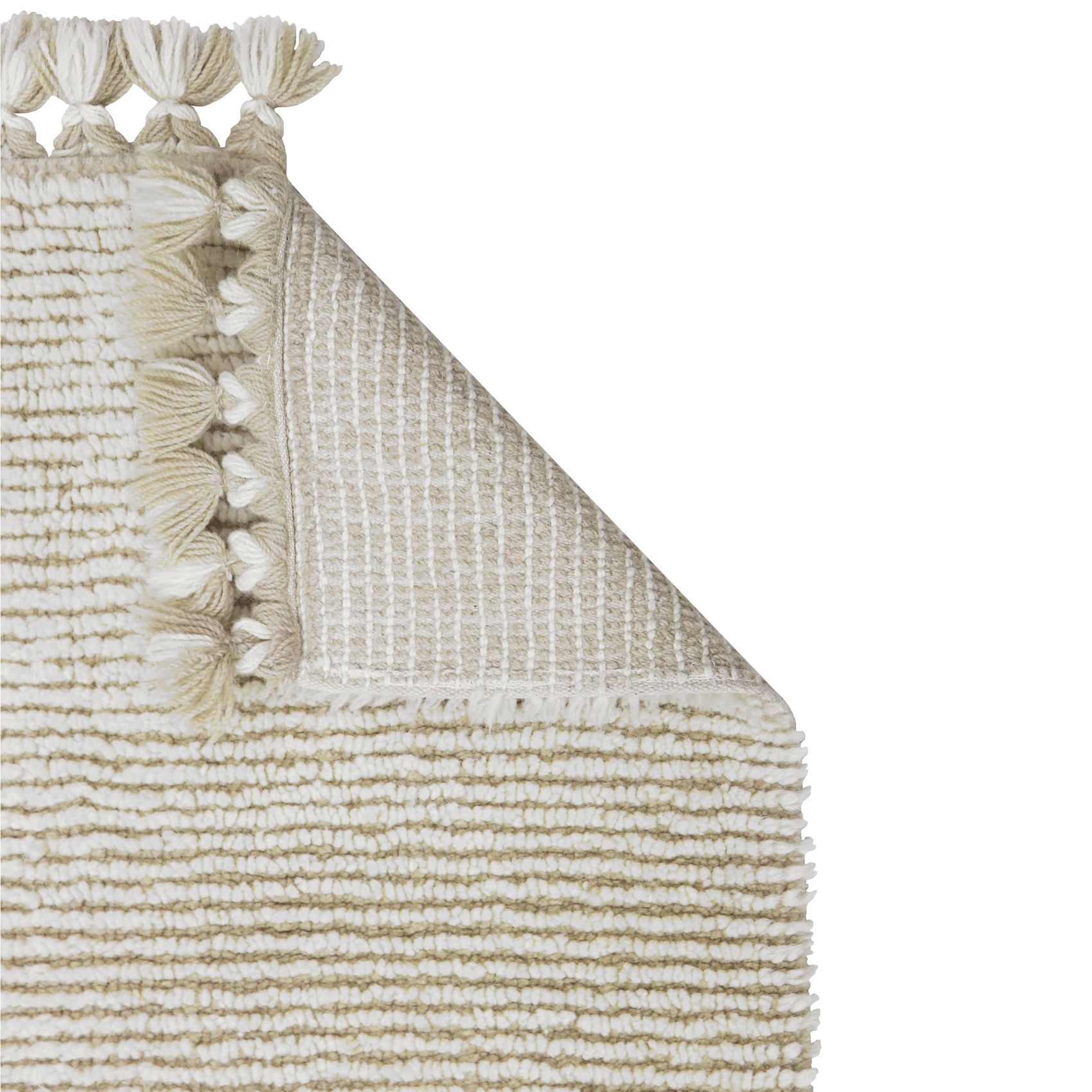 Tapis de couloir lavable en laine koa grès — vue 5