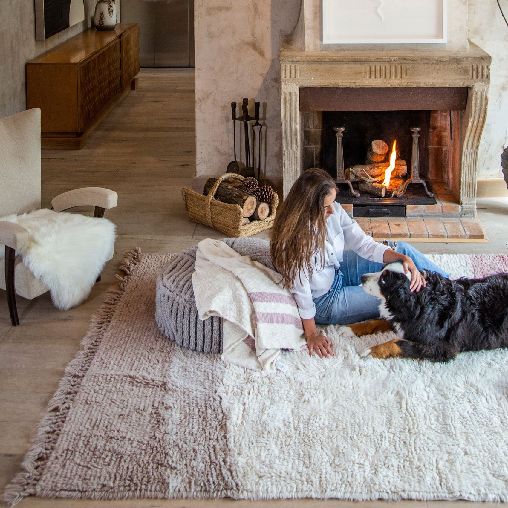 Tapis lavable en laine bruits d'été — vue 4