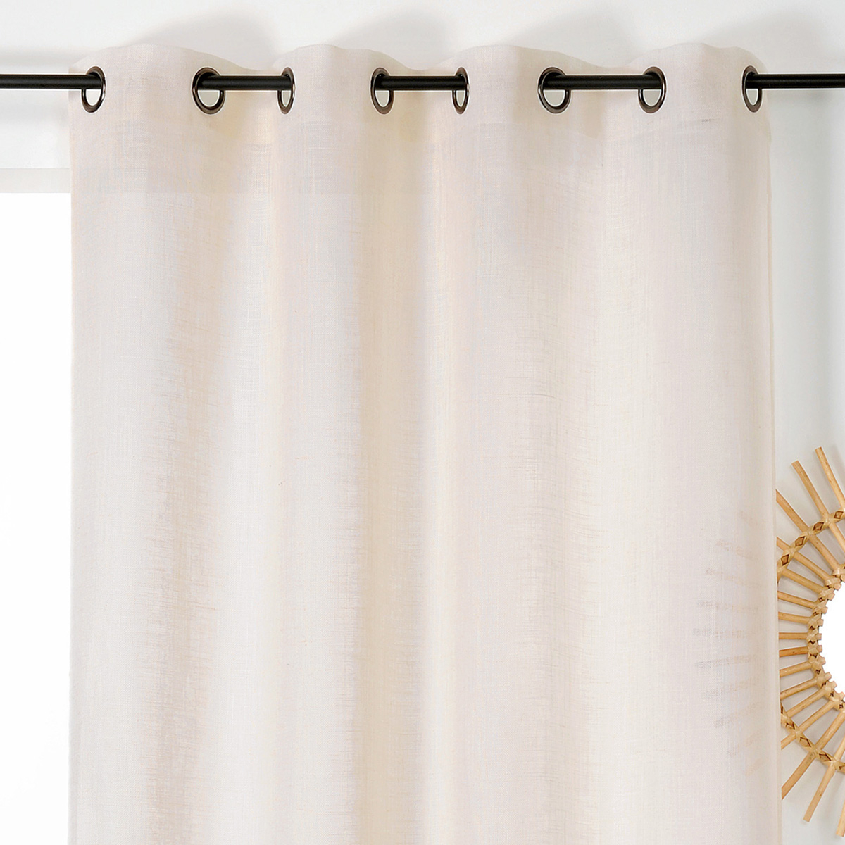 Rideau tamisant et naturel en 100% lin — vue 5