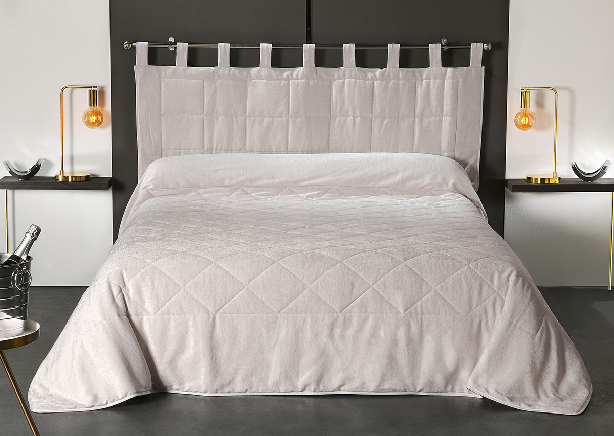 Jeté de lit aspect velours