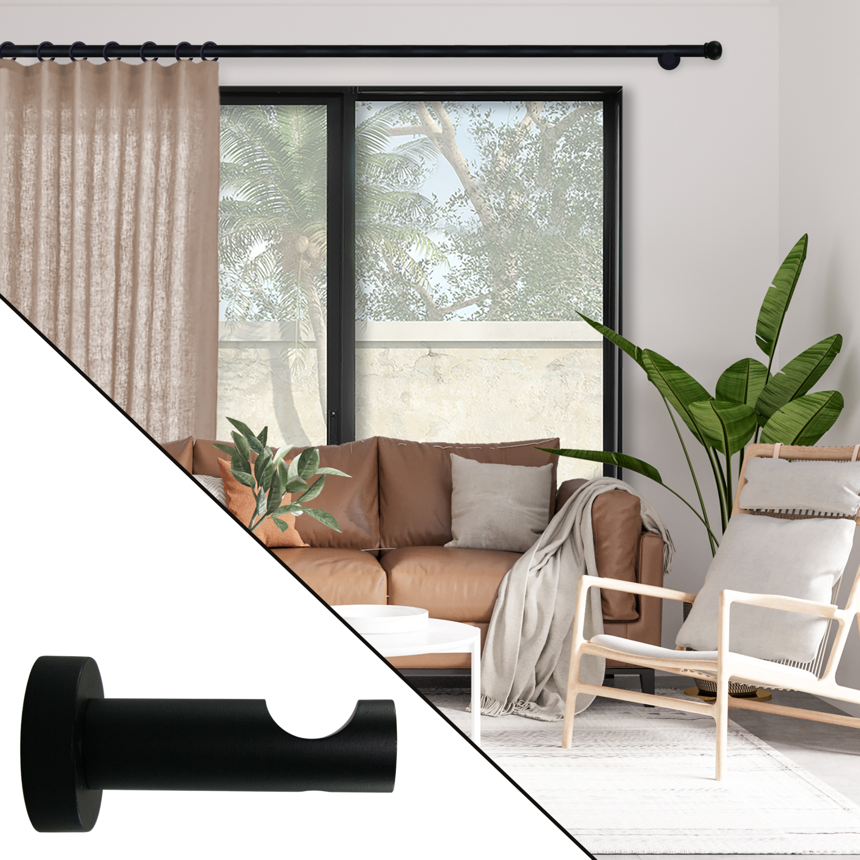 Support de tringle à œil ouvert — vue 4