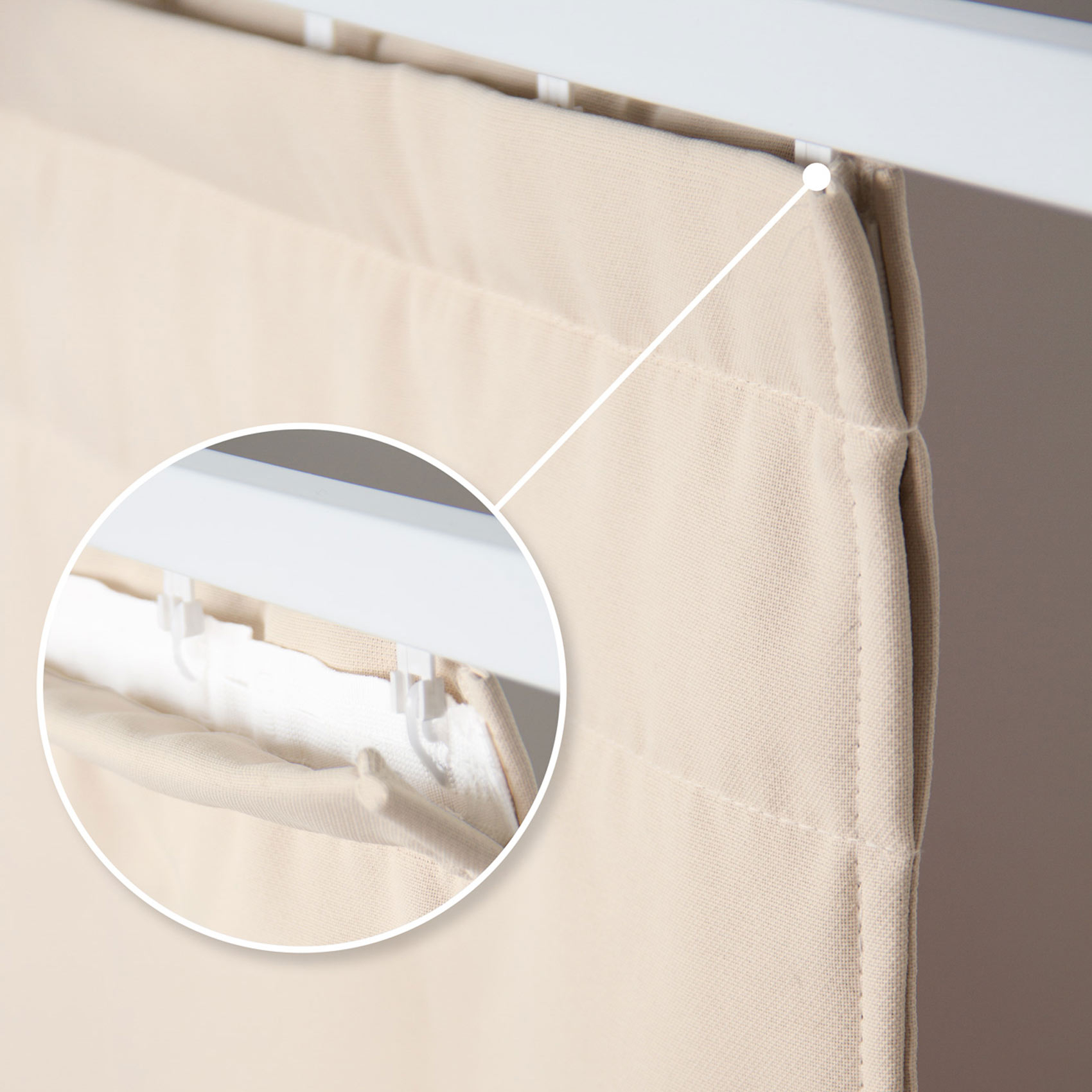 Rideau Séparateur de Pièce à galon et ourlet — vue 4