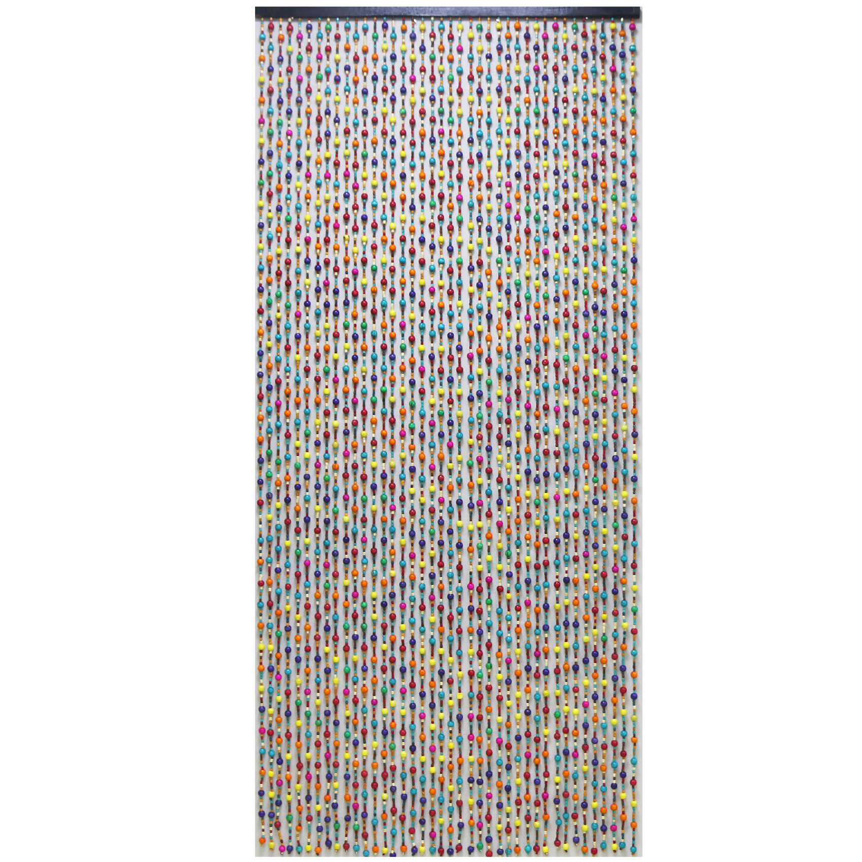 Rideau de perles en bois coloré — vue 3