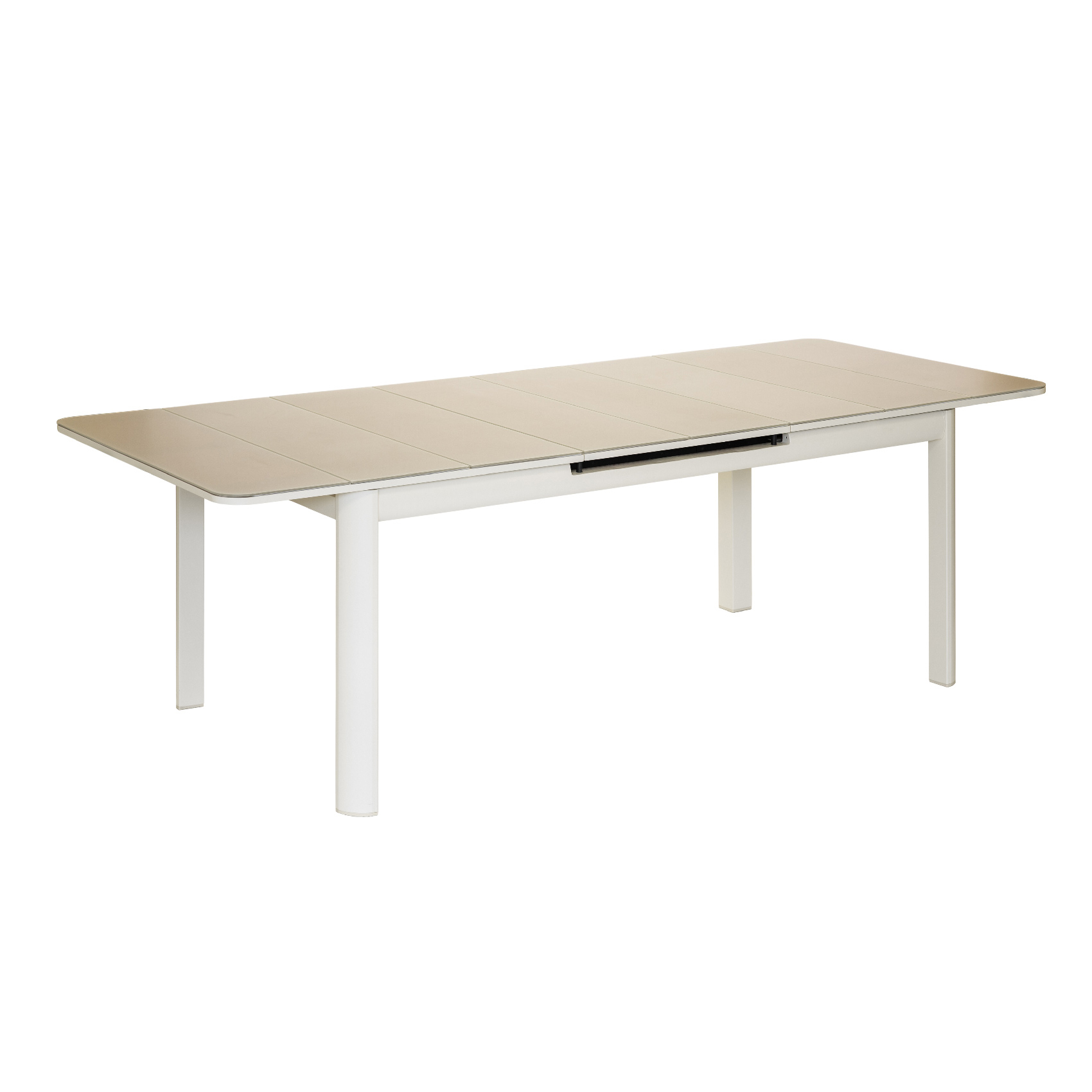 Table de jardin en aluminium et verre — vue 3
